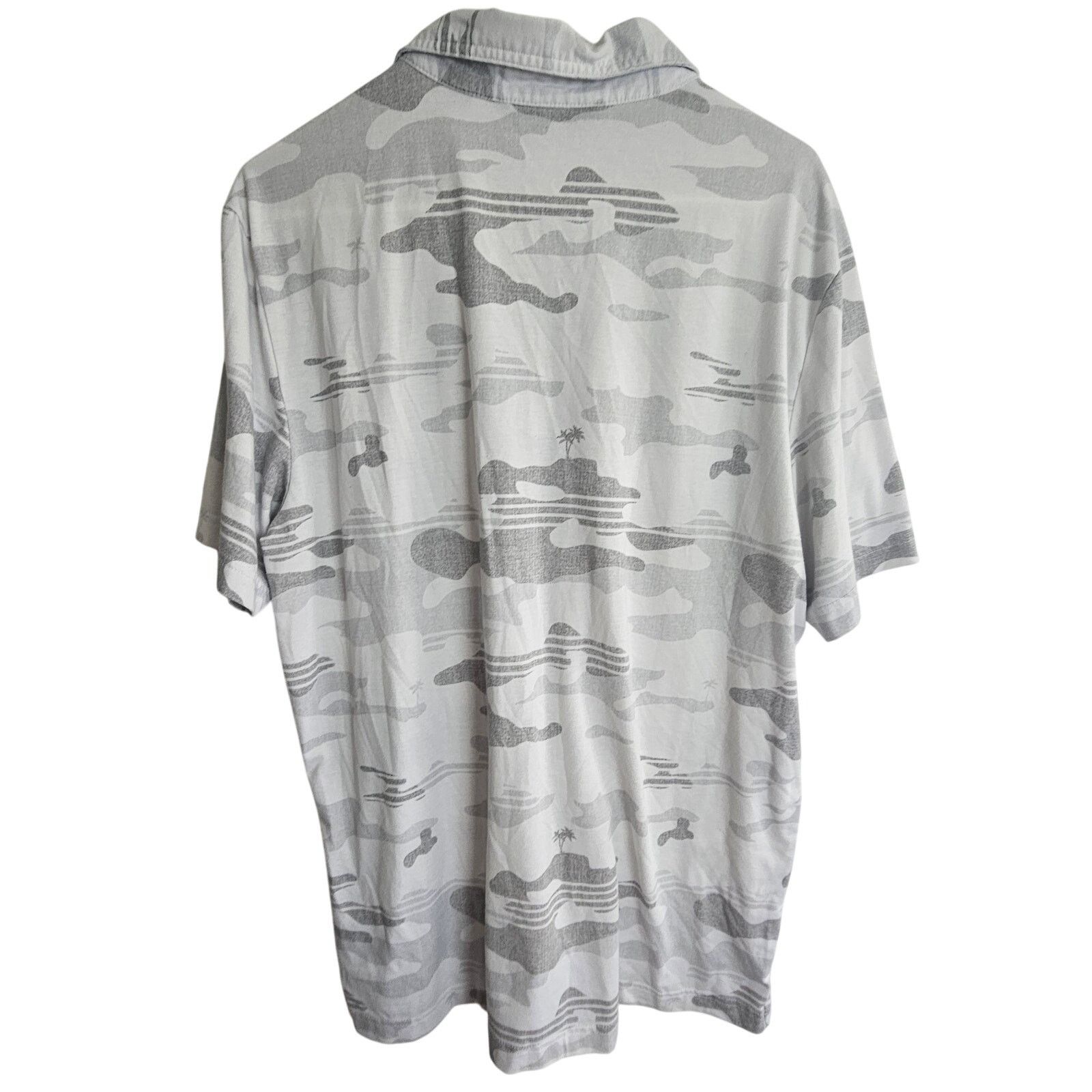 TravisMathew Travis Mathew Mens Polo Shirt Golf Camo Skywind L Camouflage Size US L / EU 52-54 / 3 - 8 Thumbnail
