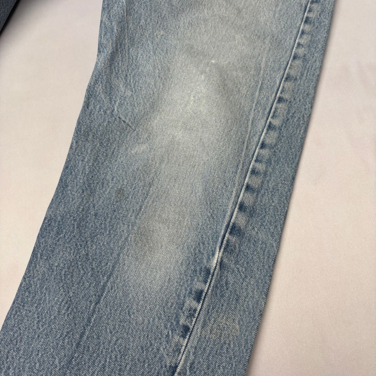 Levi's Vintage 80s Levi's 501 Distressed Straight Leg Jeans 33x32.5 Size US 33 - 14 Thumbnail