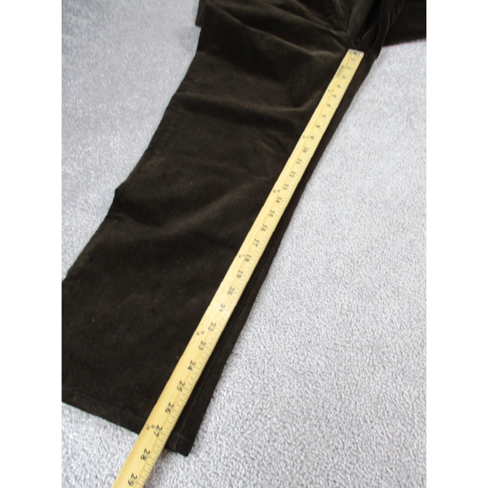Massimo Dutti Massimo Dutti Pants Women 12 Dark Brown Corduroy Flat Front Chino Cotton Spandex Straight Leg Womens Size 34" / US 12 / IT 48 - 4 Thumbnail