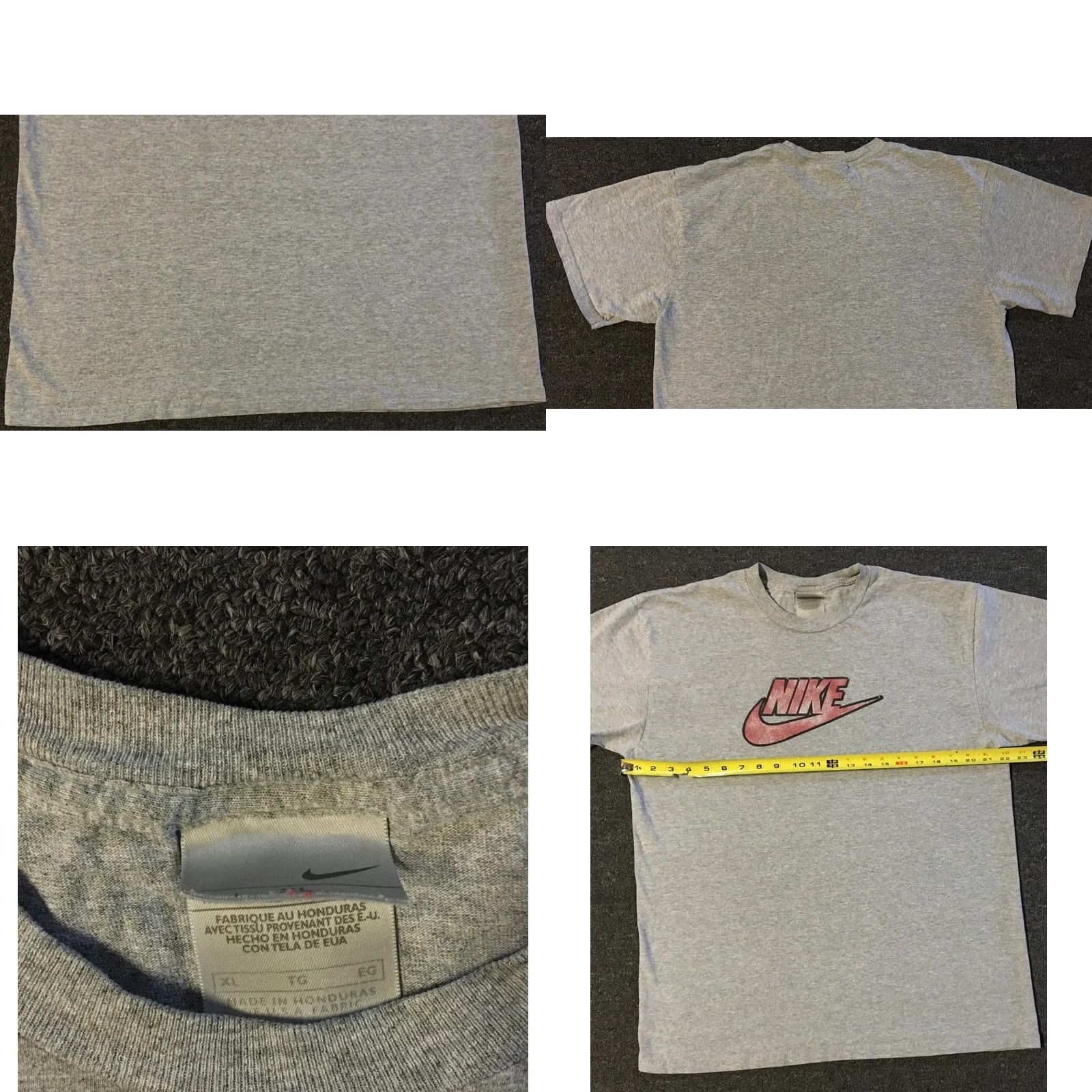 Nike VINTAGE Nike Faded Swoosh Shirt L Mens Gray 90s Hip Hop Grunge Skate Track & Field Rap Retro Basketball USA Logo Swoosh Boxy Size US L / EU 52-54 / 3 - 8 Thumbnail