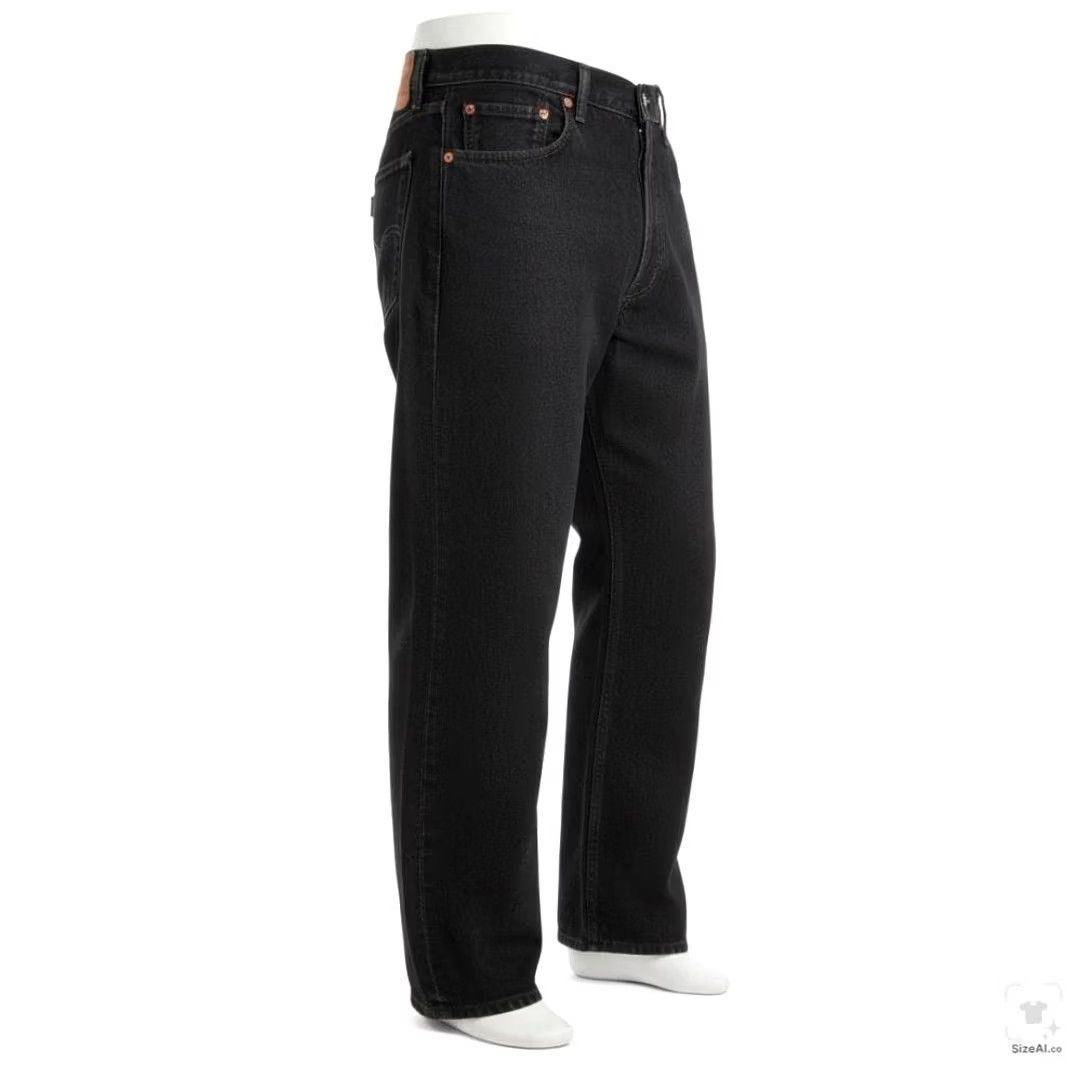 Levi's Levi's 550 Jeans Mens 36x30 Black Dark Wash Relaxed Tapered Denim Zip Fly Jeans Size US 36 / EU 52 - 2 Thumbnail