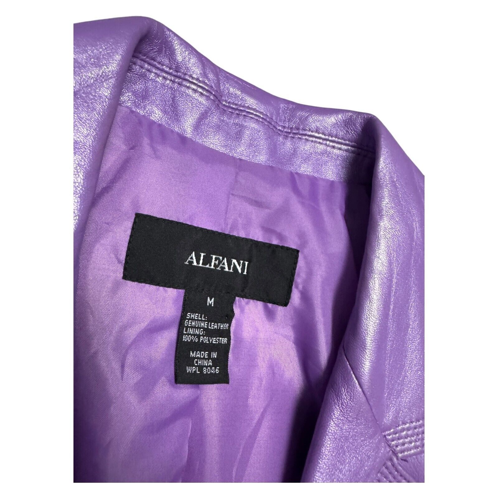 Alfani ALFANI GENUINE LEATHER Luxury Designer Jacket Coat Medium Size M / US 6-8 / IT 42-44 - 3 Thumbnail