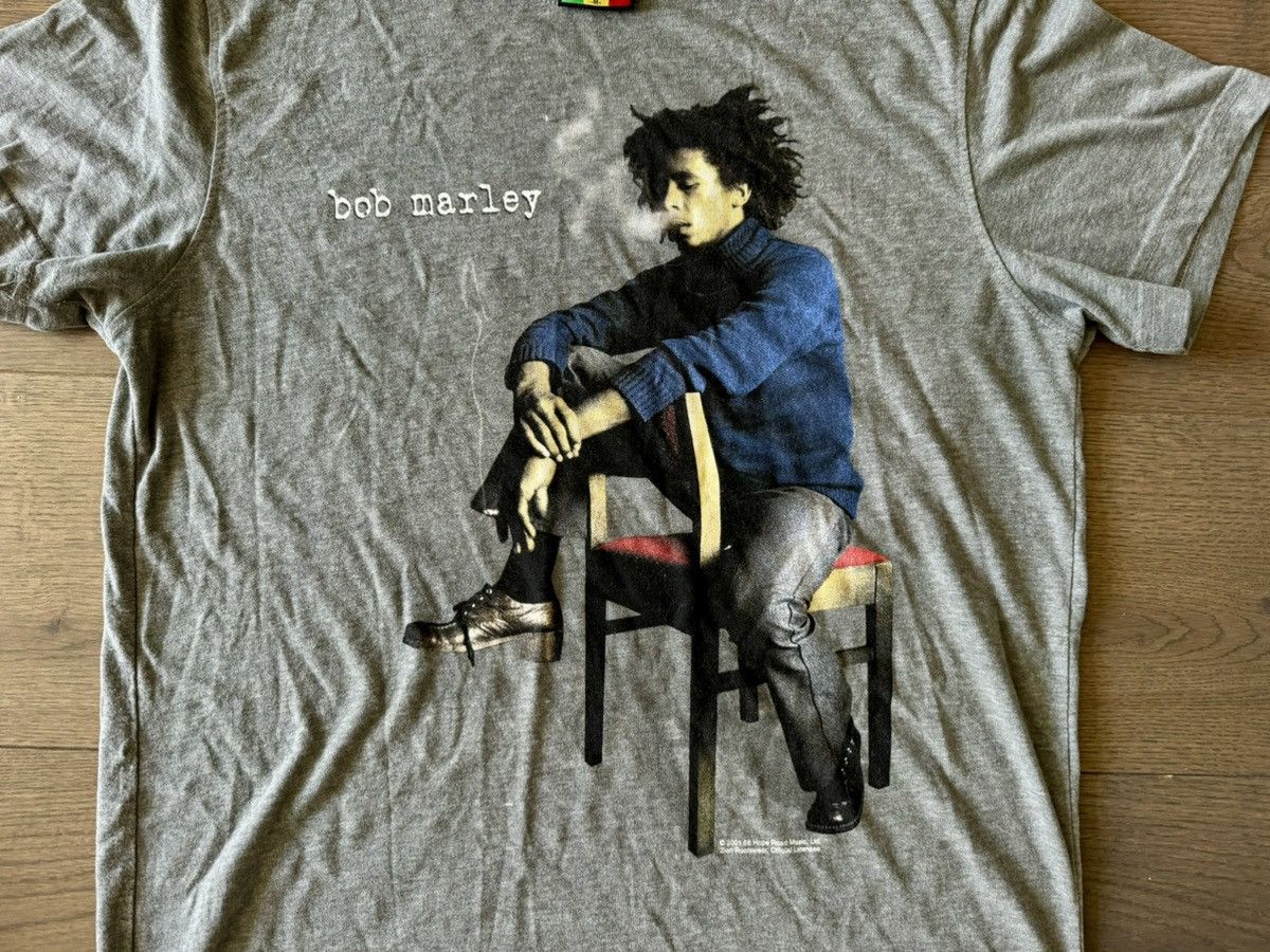 Bob Marley × Vintage × Zion Rootswear Bob Marley Vintage Gray T-Shirt Zion Rootwear 2001 Size US M / EU 48-50 / 2 - 2 Thumbnail