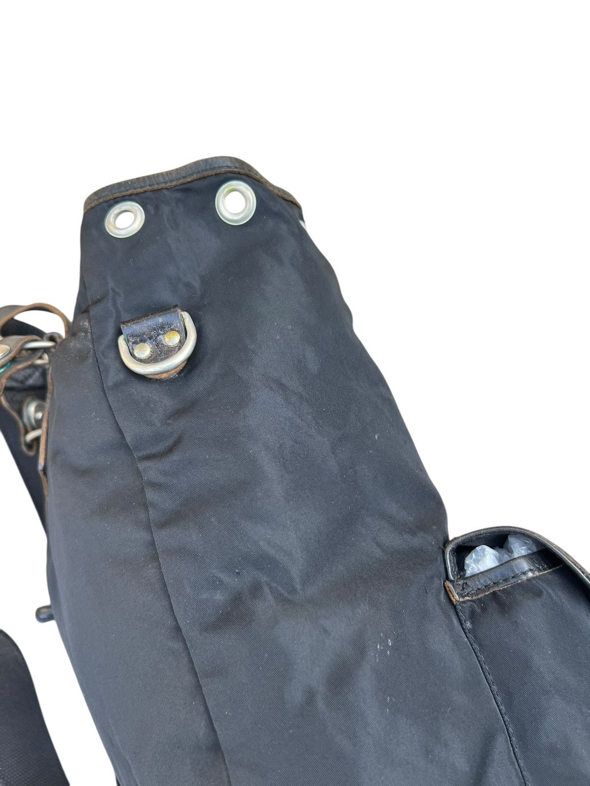 Felisi Vintage Felisi Italy Distress Hybrid Nylon Leather Backpack Size ONE SIZE - 20 Thumbnail