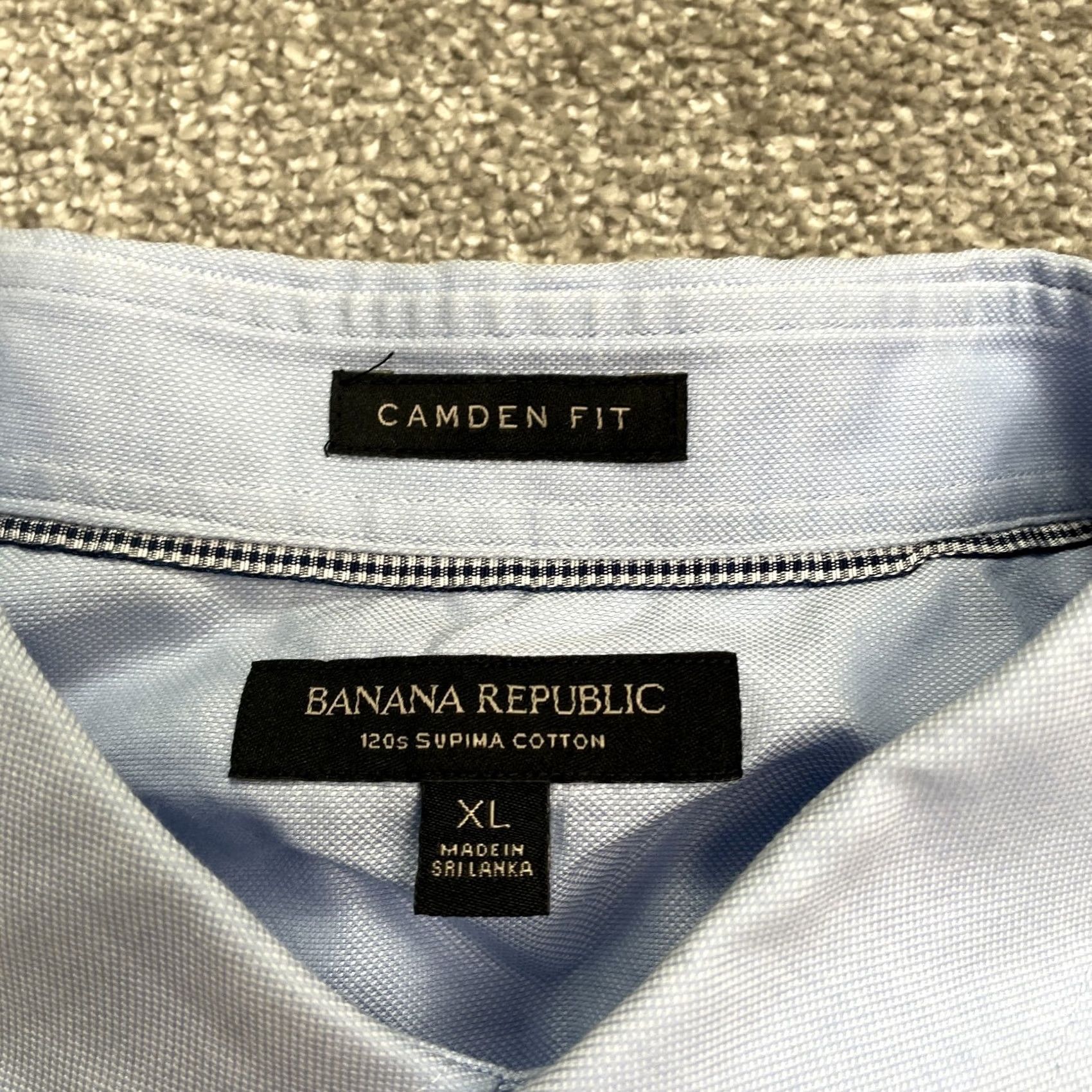 Banana Republic Banana Republic Dress Shirt Mens XL Light Blue Cotton Classic Work Size 46R - 7 Thumbnail