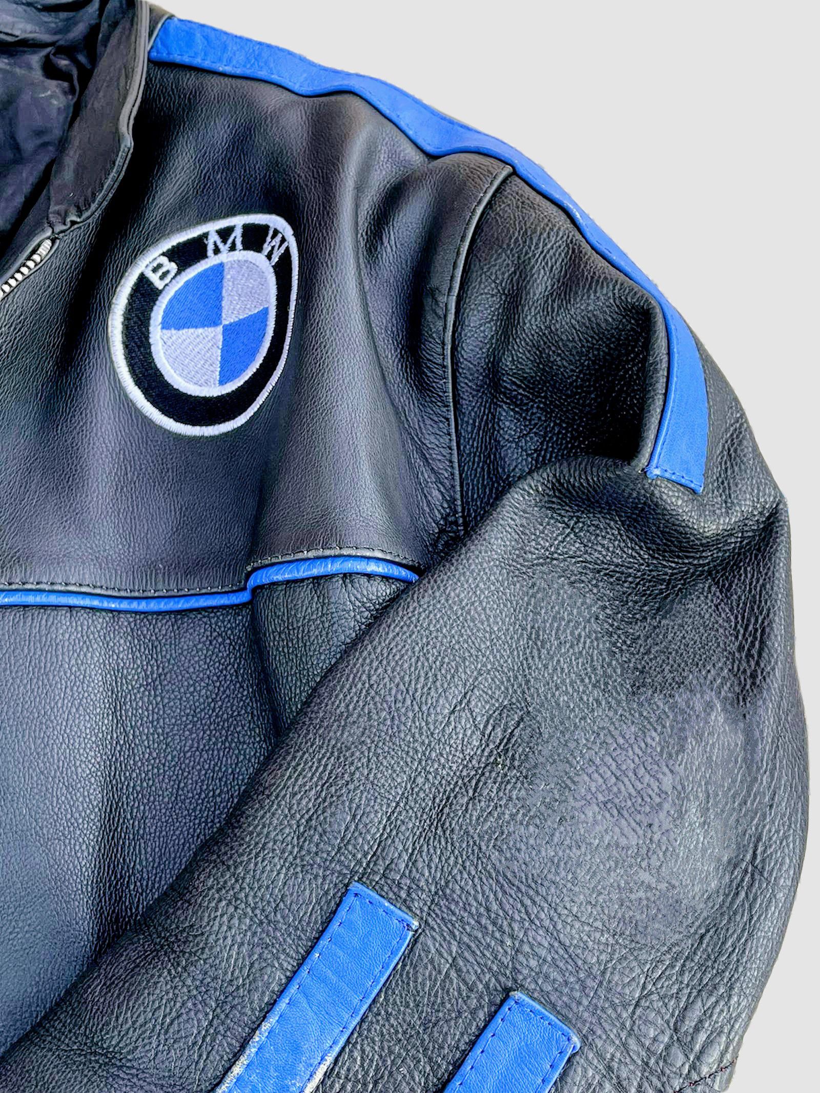 BMW BLACK BIKER BMW BIKER LEATHER JACKET RACING Size US XL / EU 56 / 4 - 3 Thumbnail