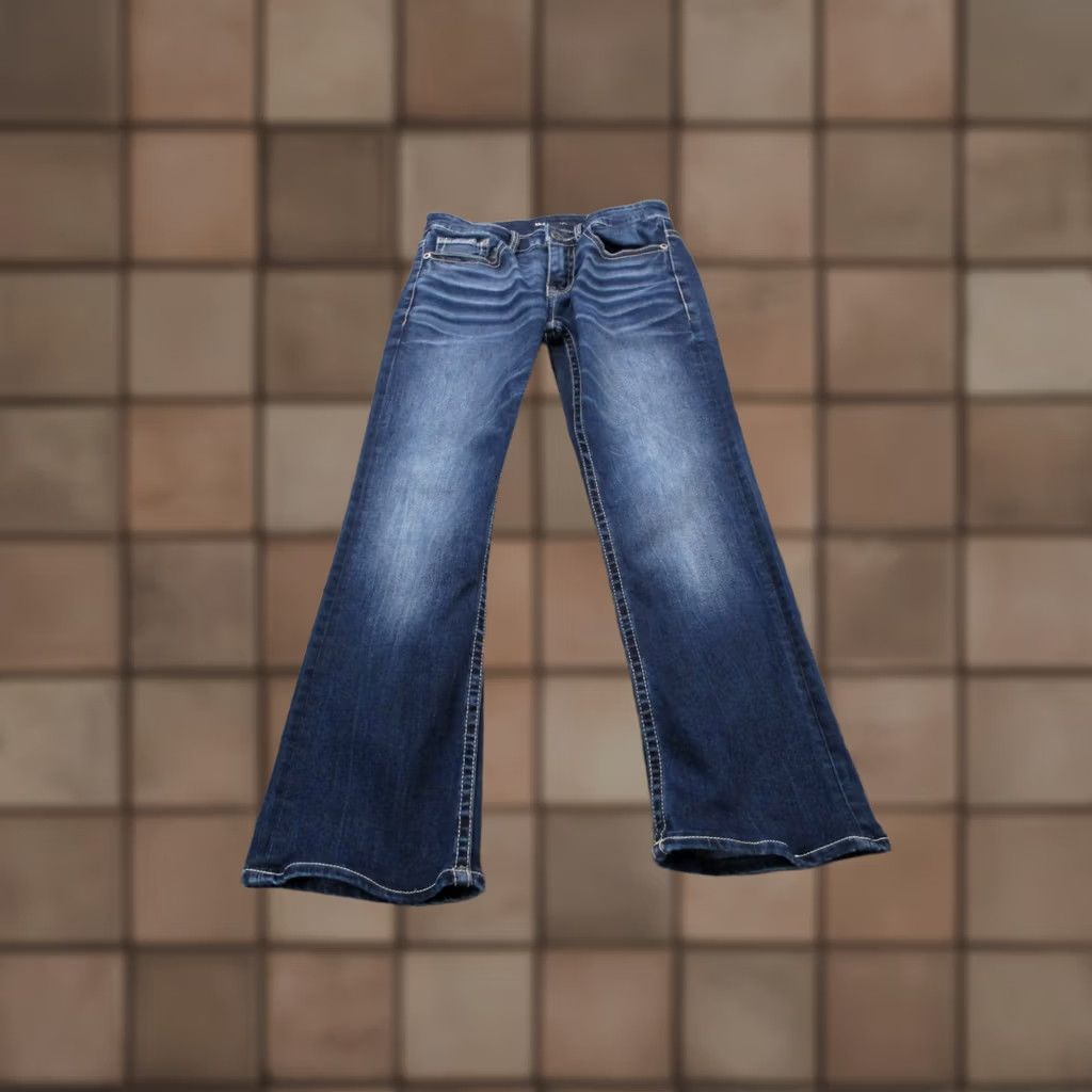 Vintage BKE Buckle Jeans Mens 29 X 30 Blue Denim Aiden Boot Cut Jeans Regular 5-Pocket Mens Blue 90s Style Boots Cut Buckle Brand: Buckle Jeans" Size US 29 - 1 Thumbnail