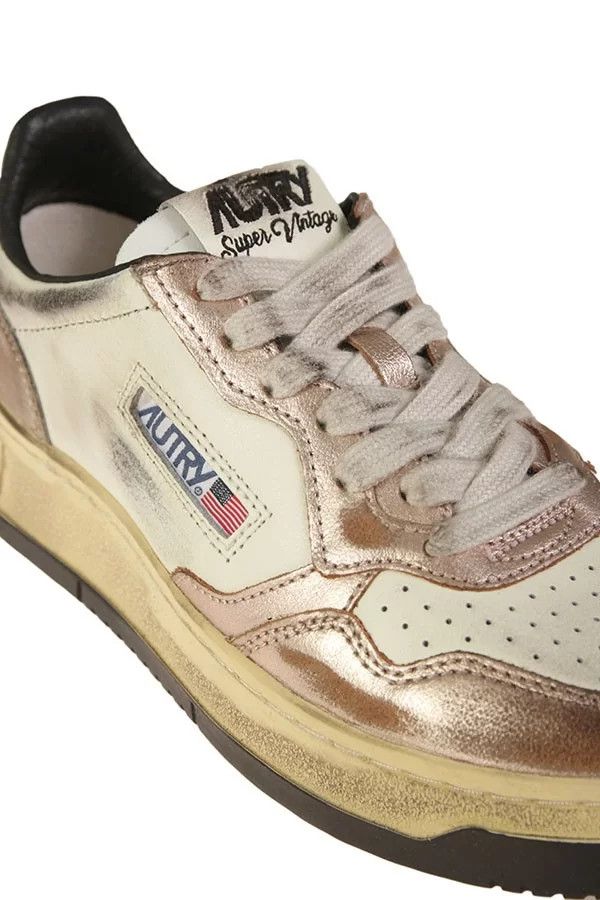 AUTRY o1y0725 Leather Low-Top Sneakers in Rose Gold/White Size US 6 / IT 36 - 3 Thumbnail