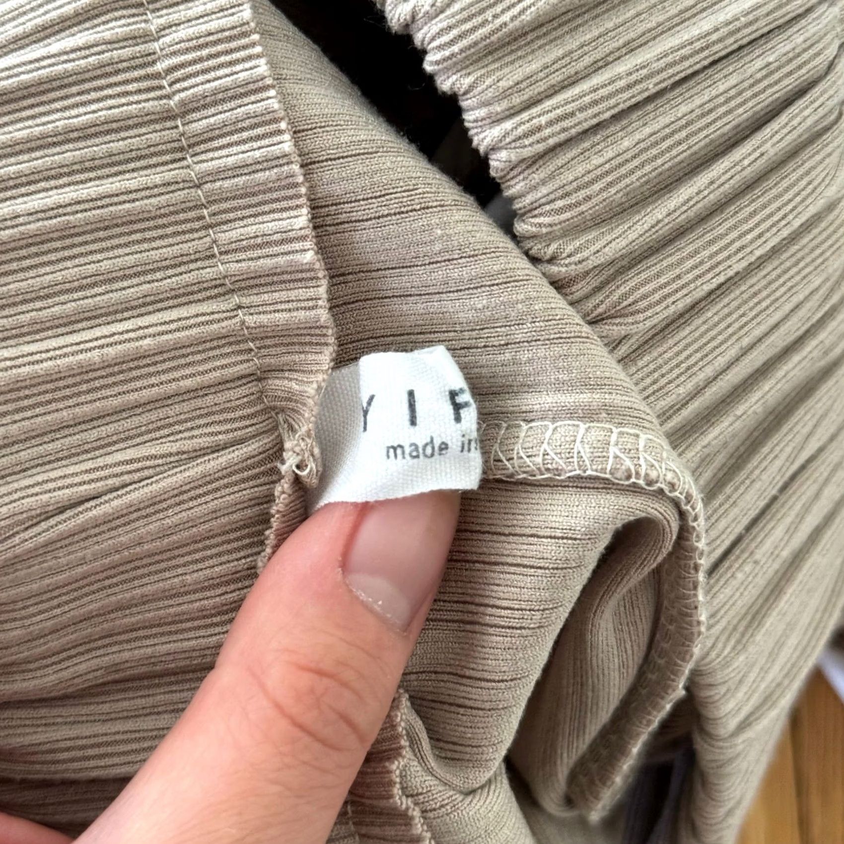 Vintage VINTAGE Women's YIFAN Korean Tan Brown Wide-Leg High-Rise Pleated Lounge Pants Small Size 28" / US 6 / IT 42 - 3 Thumbnail