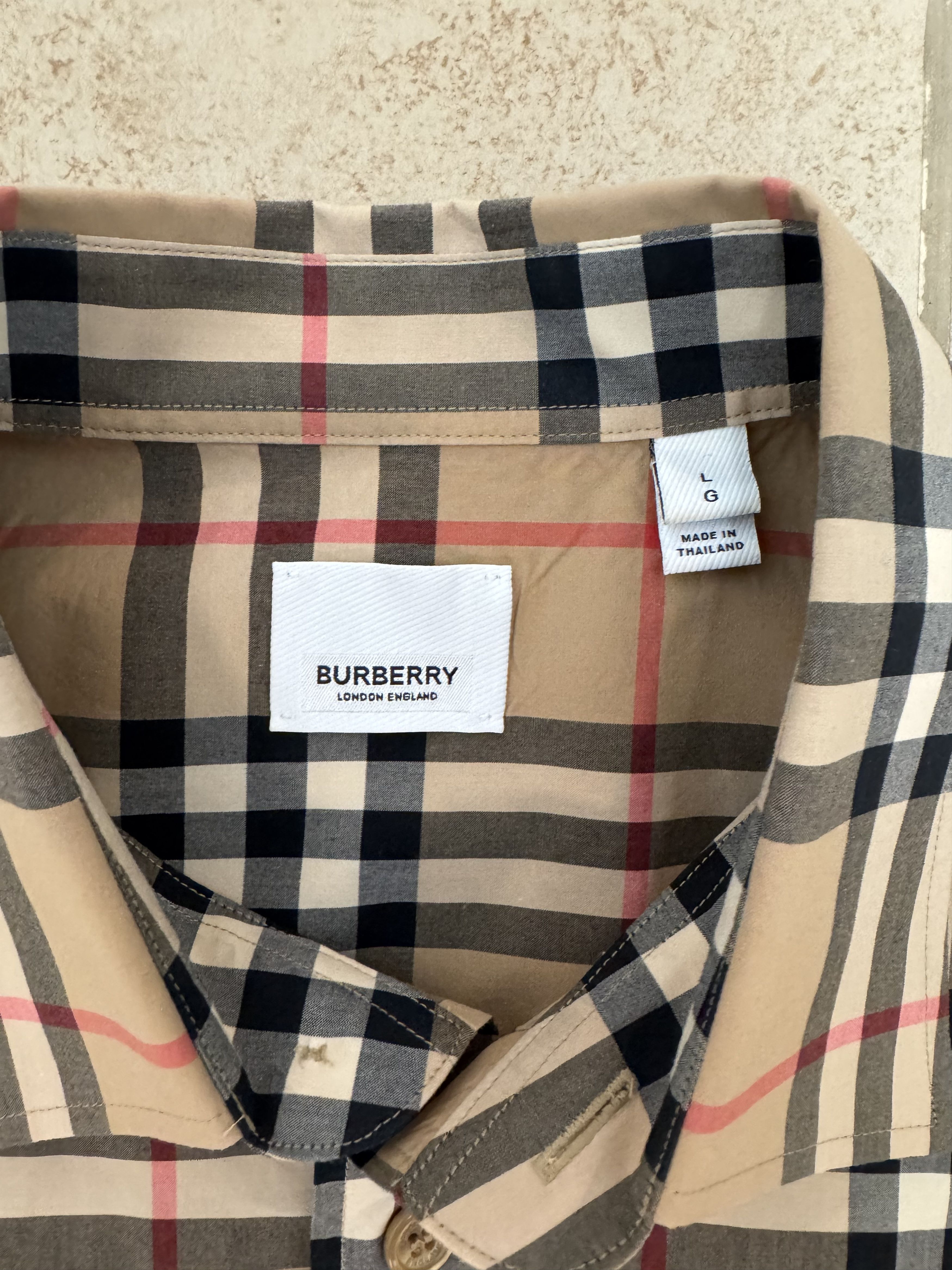 Burberry Burberry Check Cotton Shirt Size US L / EU 52-54 / 3 - 3 Thumbnail