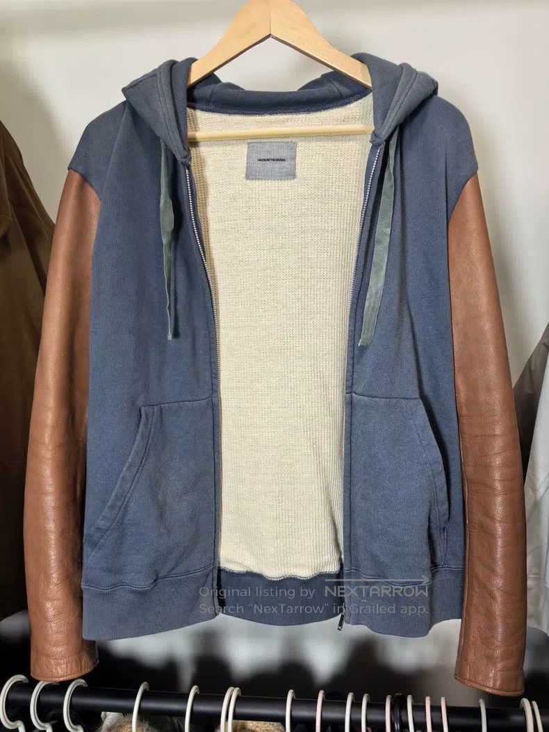 Undercover Undercover Patchwork leather sleeve sweatshirt Size US M / EU 48-50 / 2 - 7 Thumbnail