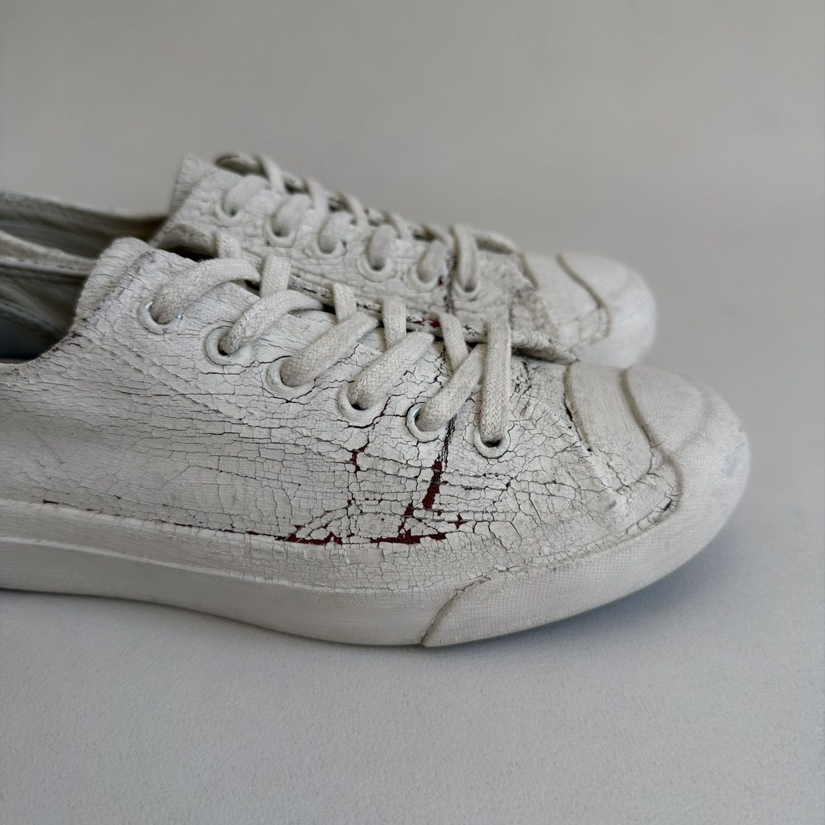Converse × Maison Margiela S/S 14 White Painted Converse Sneakers Size US 7.5 / IT 37.5 - 12 Thumbnail