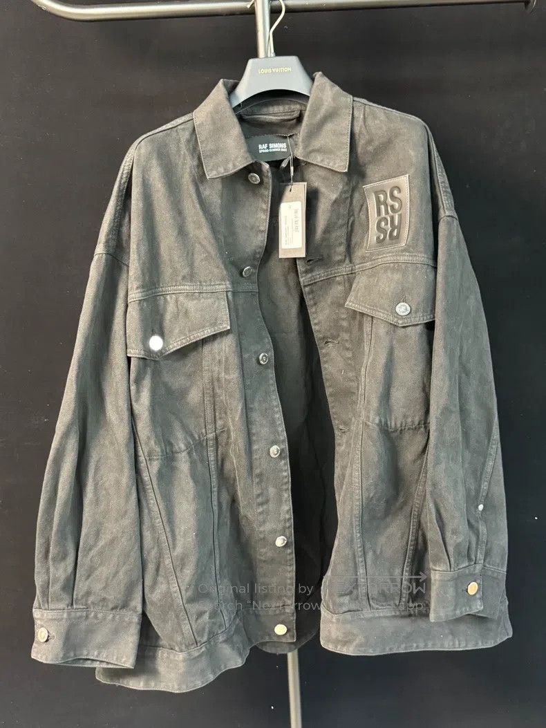 Raf Simons Raf Simons 22SS Black and Red Death Printed Denim Jacket Size US XS / EU 42 / 0 - 2 Thumbnail