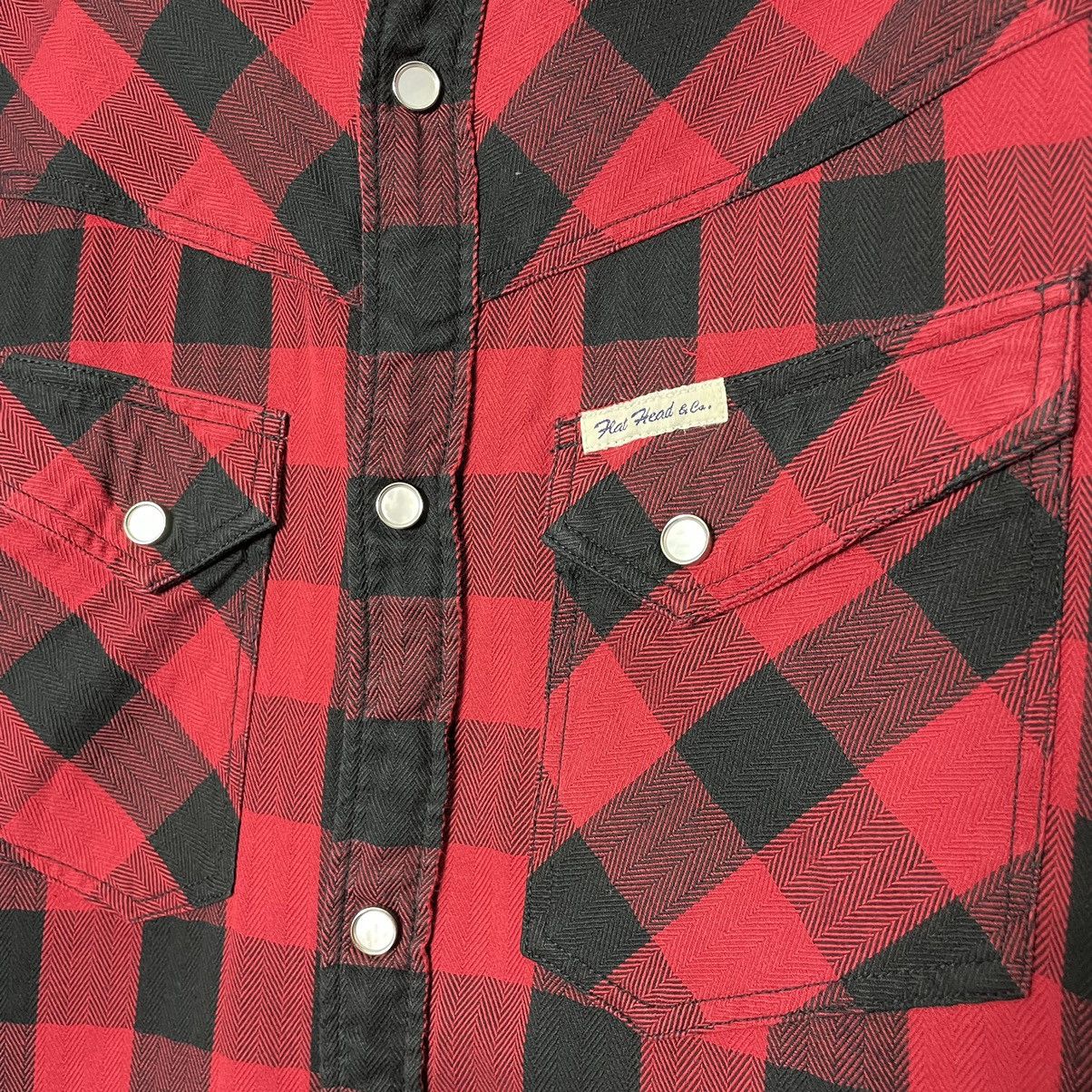 The Flat Head The Flat Head Ombré Check Western Shirt Black/Red Size US L / EU 52-54 / 3 - 5 Thumbnail