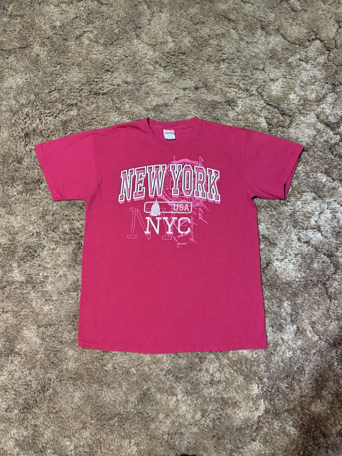 Vintage Vintage Y2K New York T-Shirt Tee Red Medium Size US M / EU 48-50 / 2 - 1 Thumbnail