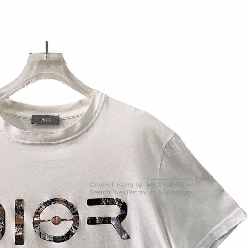 Dior Dior White laser logo printed cotton round-neck short-slee Size US S / EU 44-46 / 1 - 3 Thumbnail