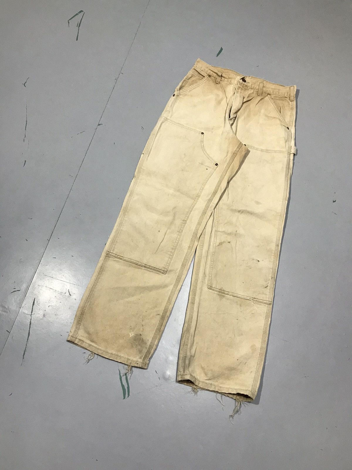 Carhartt Vintage Carhartt B01 BRN sunfaded double knee workwear Size US 30 / EU 46 - 3 Thumbnail