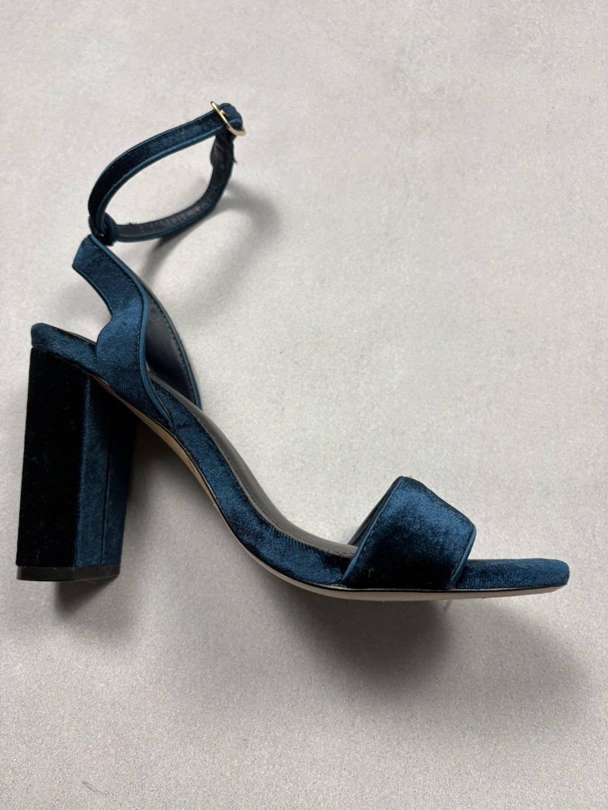 Sandro Sandro Velvet Block Heel Sandals Blue Ankle Strap EU36 Paris Size US 6 / IT 36 - 13 Thumbnail