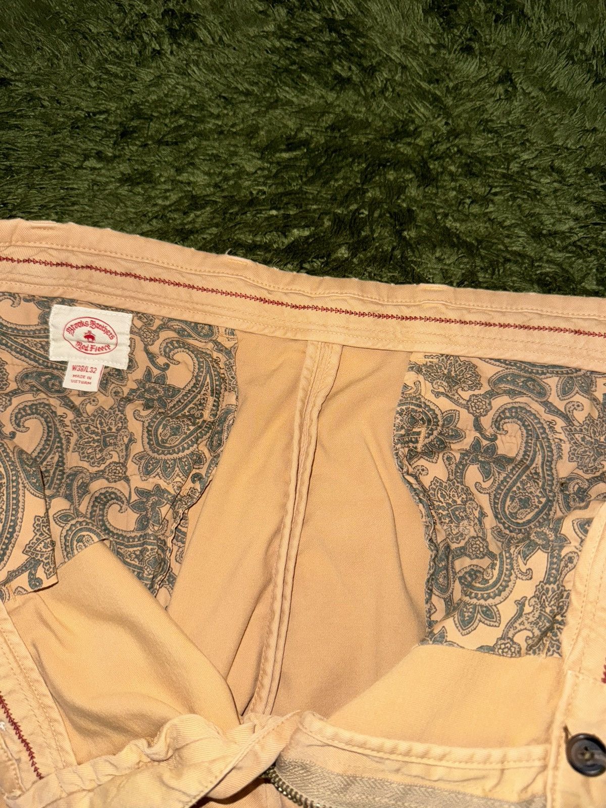 Brooks Brothers [38X32] Brooks Brothers Red Fleece Cotton Trousers Beige Size US 38 / EU 54 - 4 Thumbnail