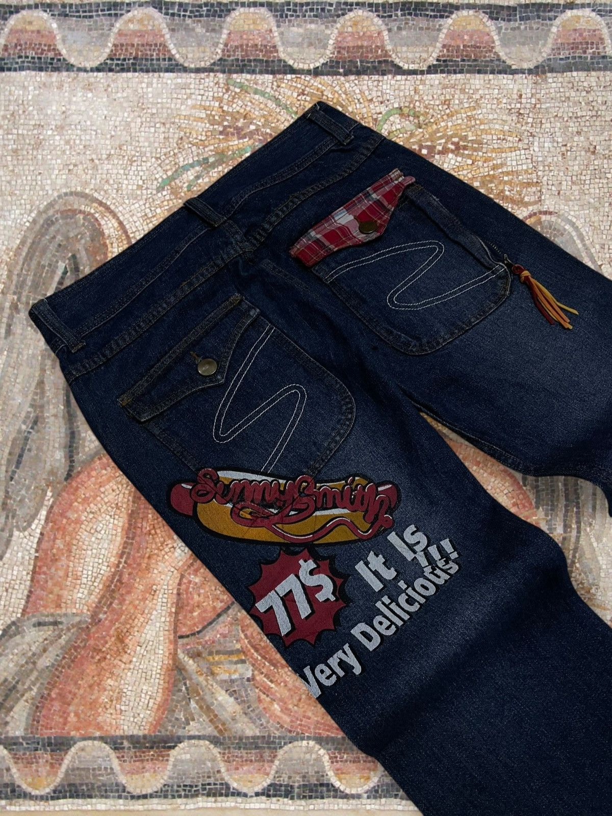 Hysteric Glamour Vintate Og 1990s Japan Designer Sunny Smith Patchwork Grunge Size US 32 / EU 48 - 16 Thumbnail