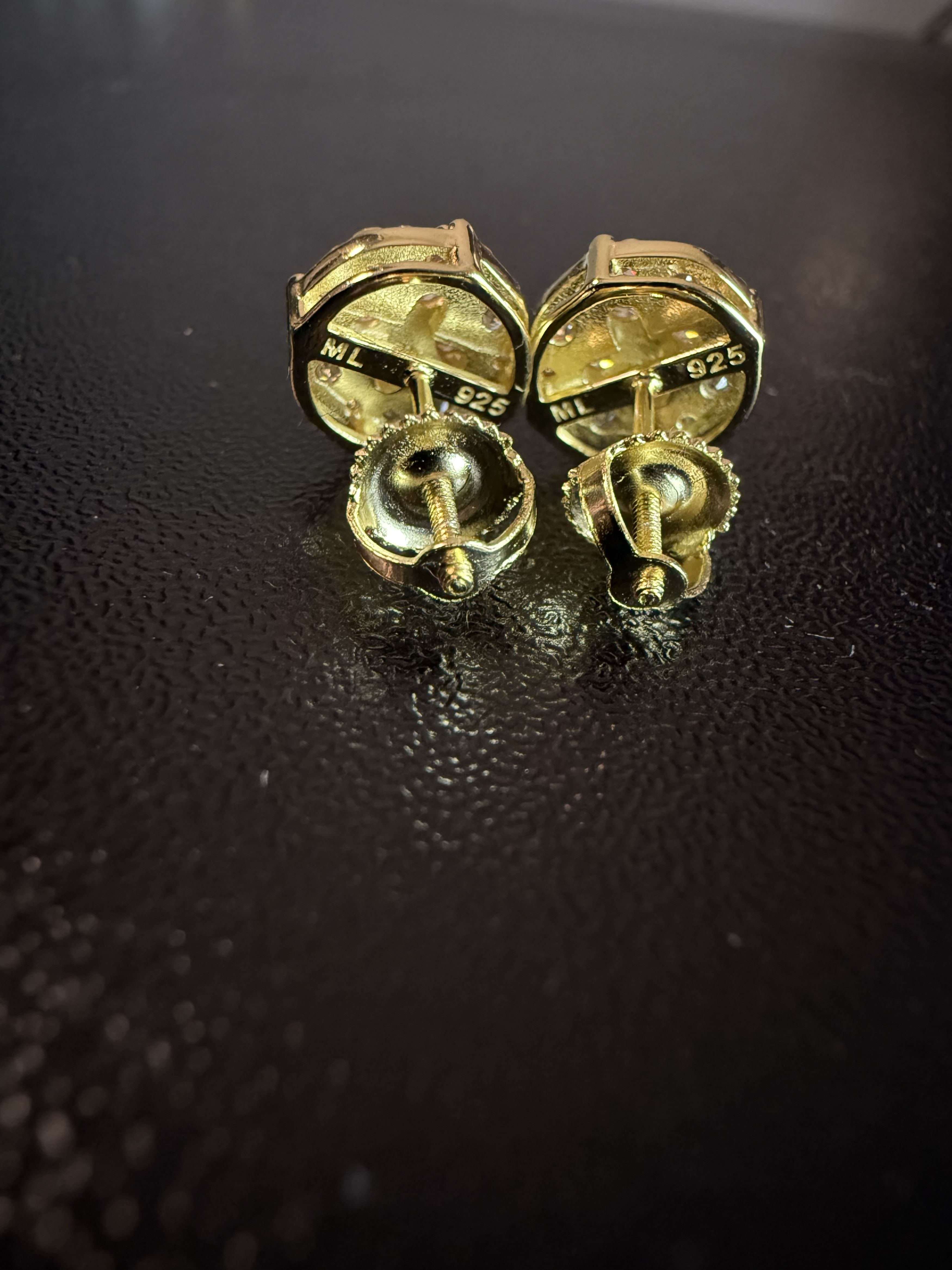 Other Gold Plated Half Snowball's Moissanite gold plated Earrings Size ONE SIZE - 12 Thumbnail