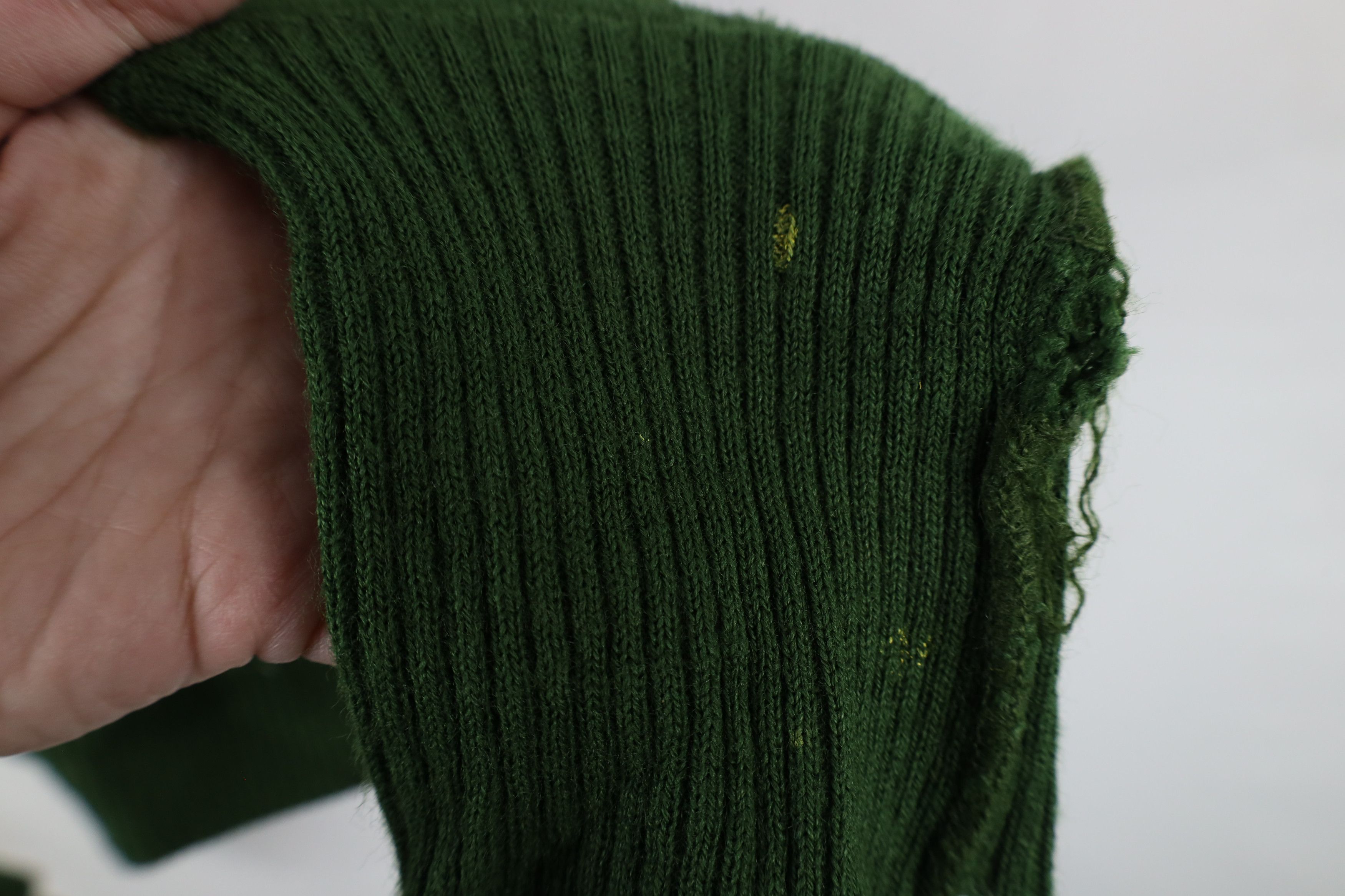 Vintage Vintage 50s 60s Knit Cardigan Sweater Avocado Green USA Size US XL / EU 56 / 4 - 8 Thumbnail