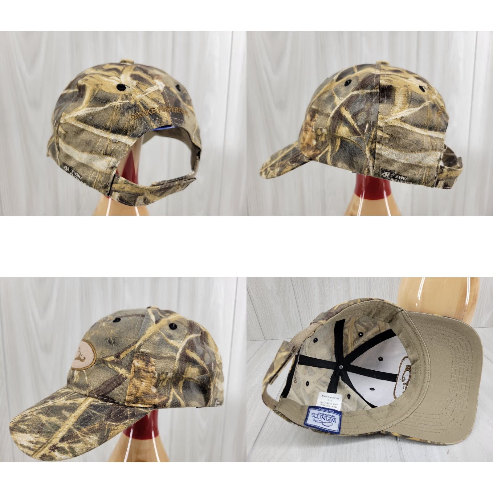 Vintage Drake Waterfowl Duck Hunting Hat Cap Strapback Camouflage Brown Advantage Max Men Adjustable Brown Camouflage Cap Hat Baseball Style Baseball Cap Mens Size ONE SIZE - 8 Thumbnail