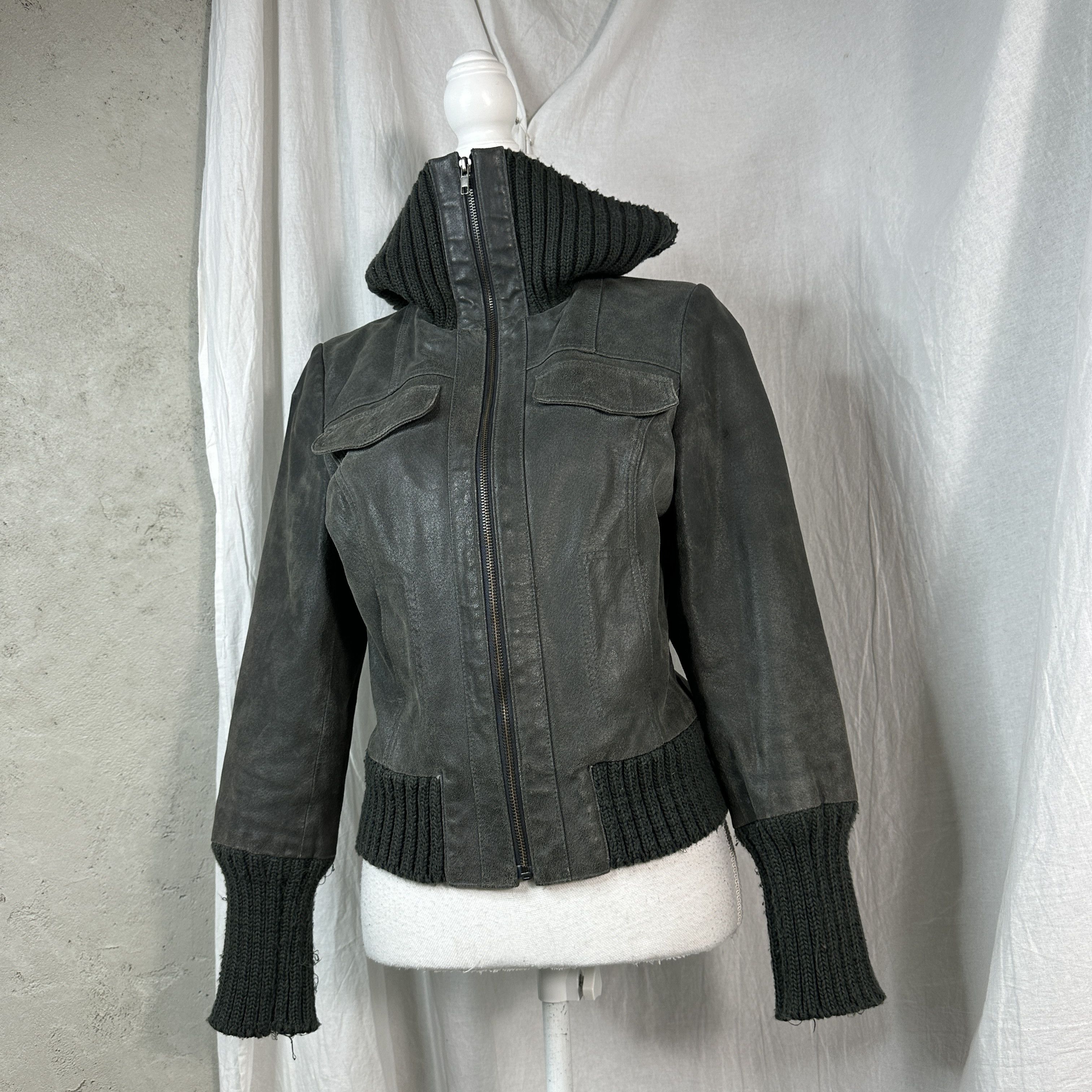 Vintage Vintage Big Collar Leather Jacket Size M / US 6-8 / IT 42-44 - 7 Thumbnail
