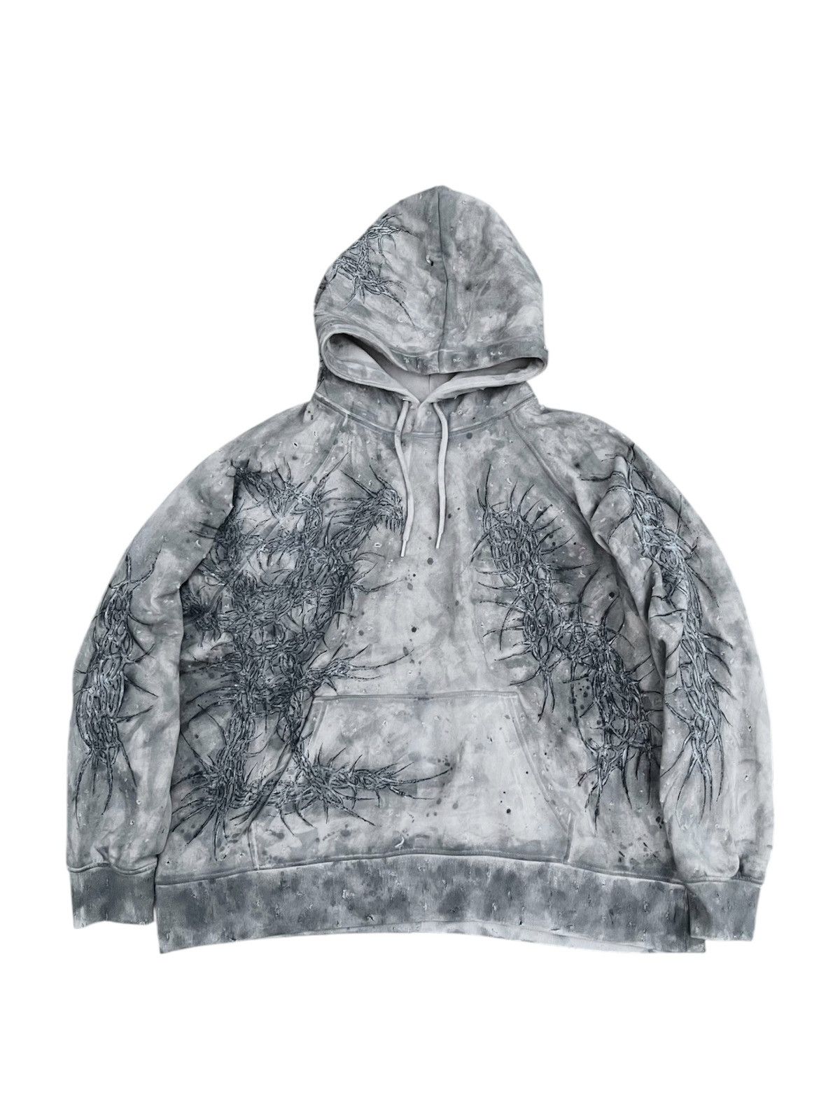 If Six Was Nine Distressed tribal dungeon affliction vibe hoodie Size US L / EU 52-54 / 3 - 1 Thumbnail