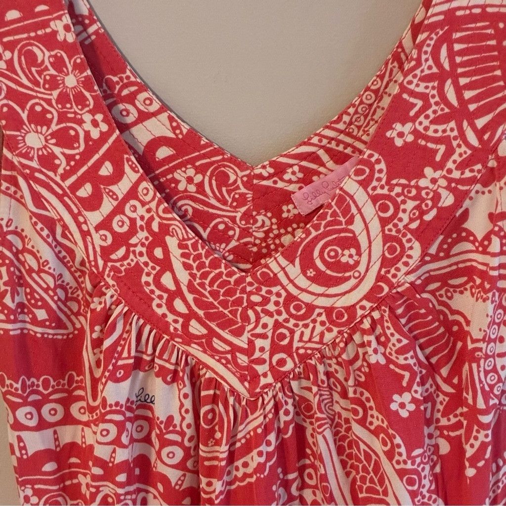 Lilly Pulitzer Lily Pulitzer XS red/coral and white sleeveless sheath dress Size XS / US 0-2 / IT 36-38 - 11 Thumbnail