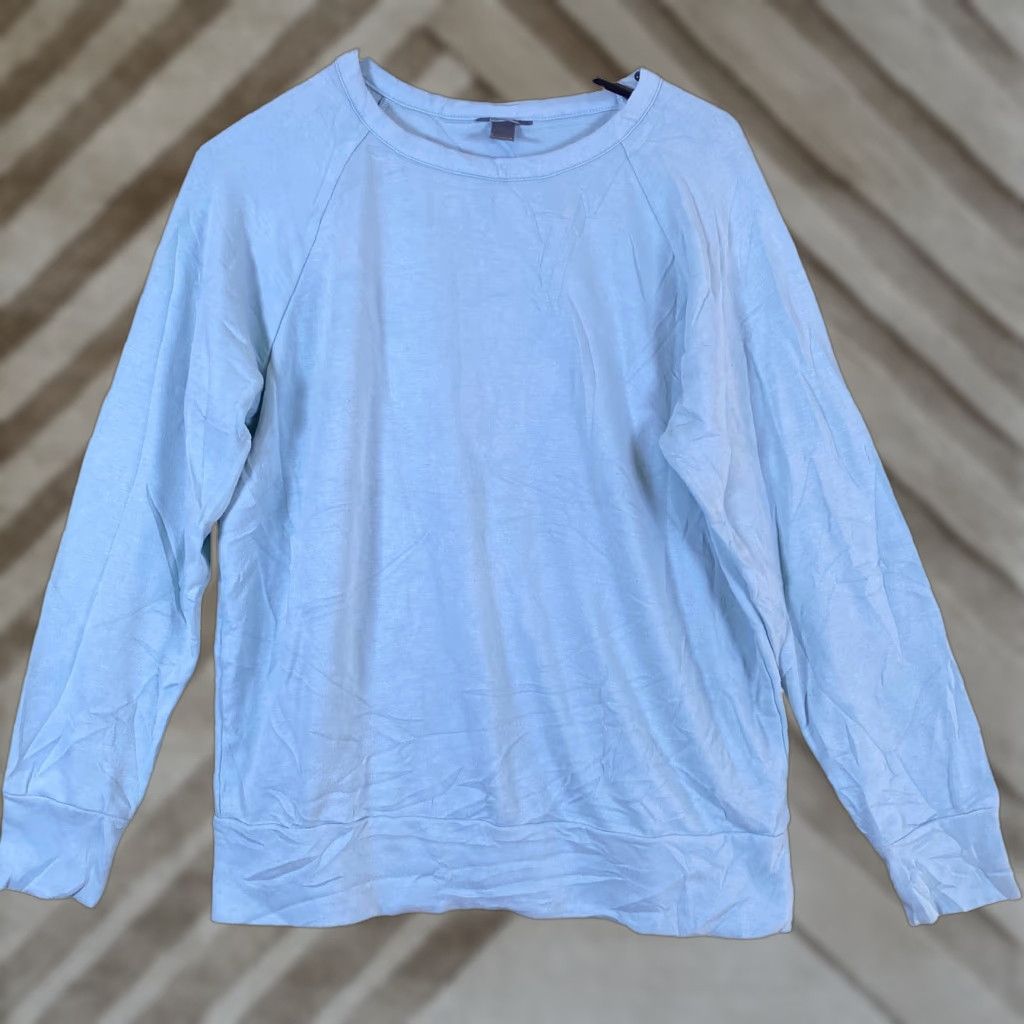 Eddie Bauer Eddie Bauer Womens Sweatshirt Blue Pullover Boat Neck Long Sleeve Stretch Small Size S / US 4 / IT 40 - 1 Thumbnail