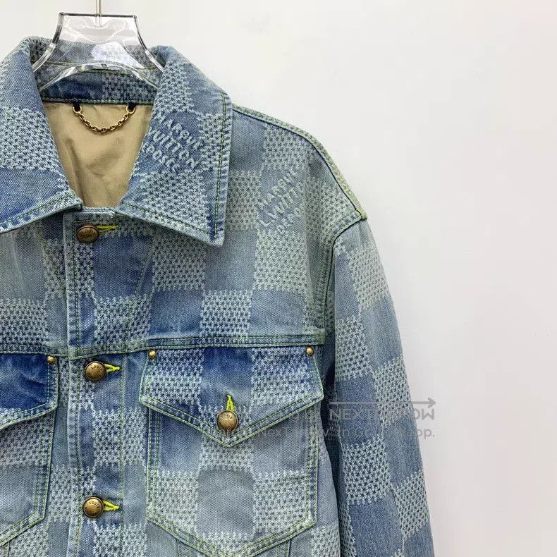 Louis Vuitton Louis Vuitton 25 Light Blue Checkerboard Cotton Lapel Sing Size US S / EU 44-46 / 1 - 3 Thumbnail