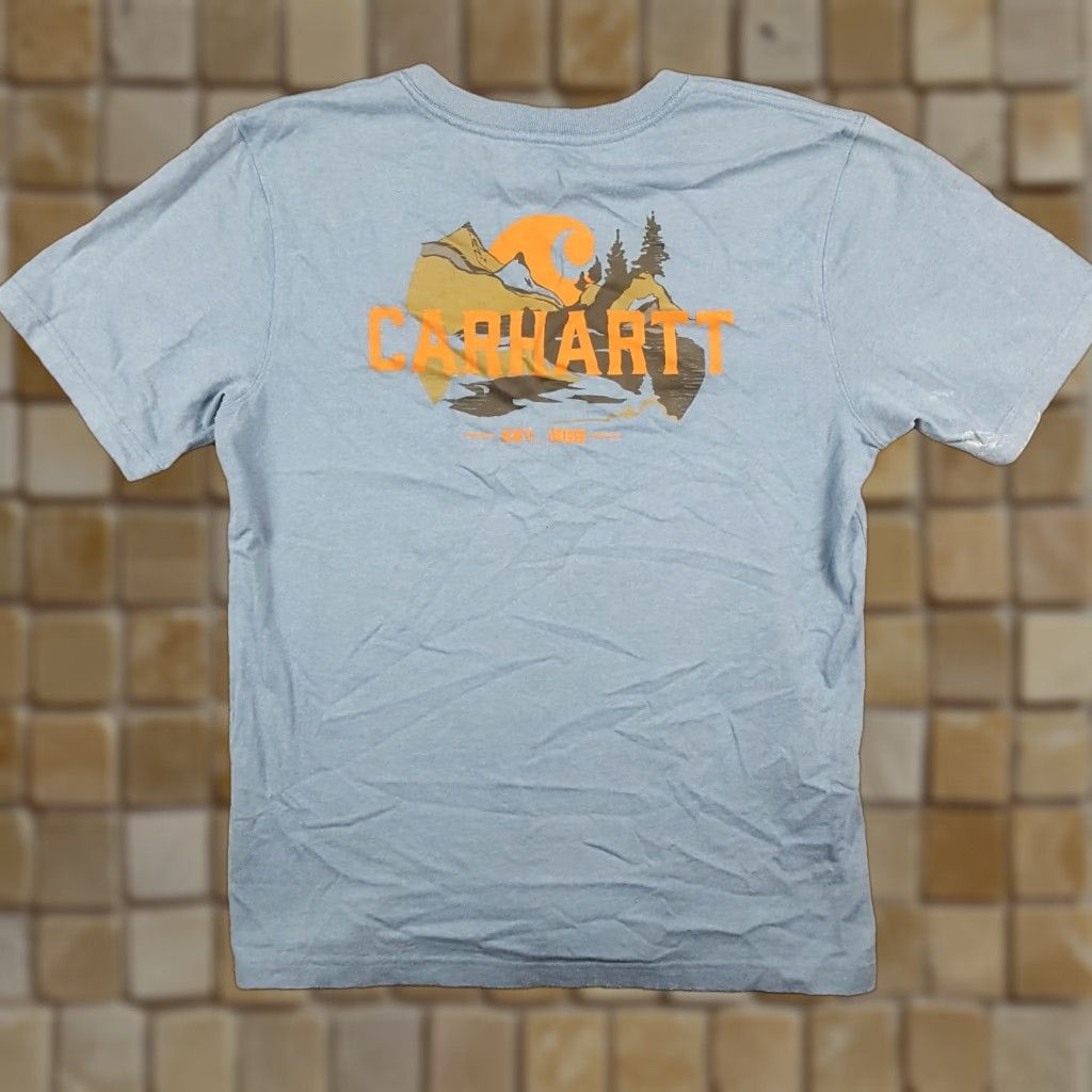 Carhartt VINTAGE Carhartt Blue Pocket Tee Shirt Men's Medium Relaxed Fit Outdoor Workwear 90s Retro Size US M / EU 48-50 / 2 - 1 Thumbnail