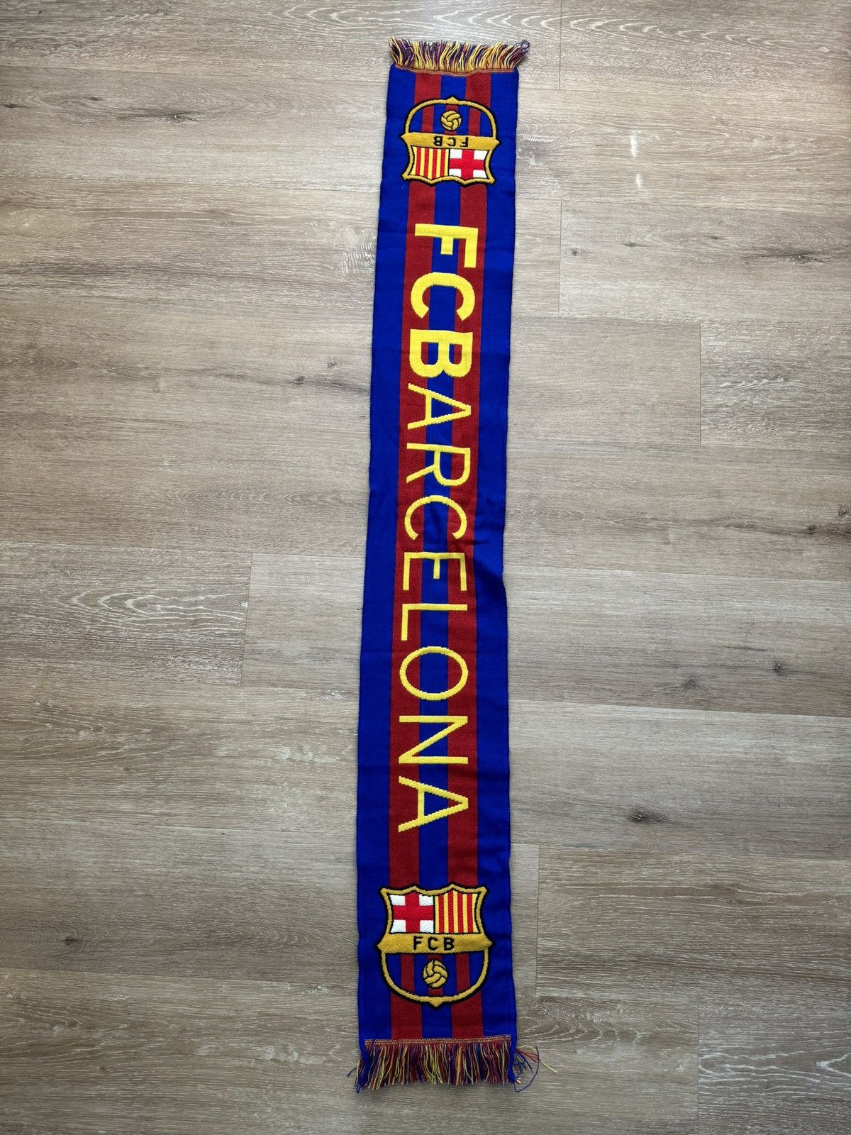 Custo Barcelona OFFICIAL FC BARCELONA TASSELED SUPPORTER SCARF RED/BLUE Size ONE SIZE - 5 Thumbnail