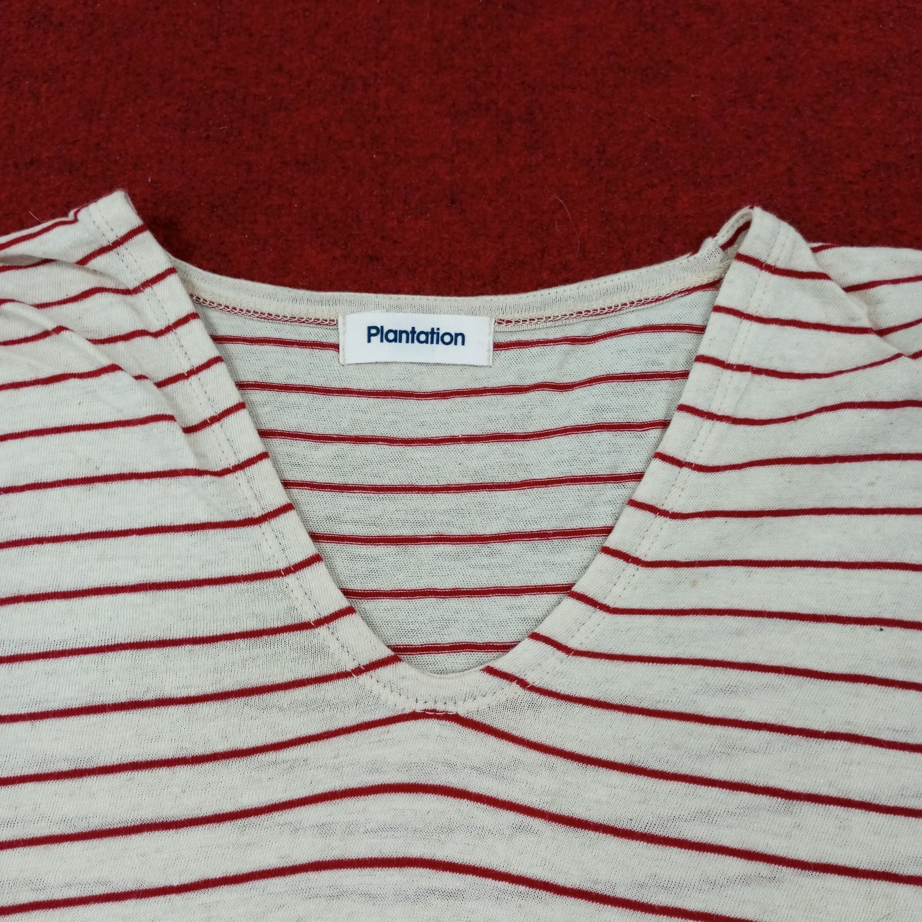 Designer × Issey Miyake × Vintage Plantation Issey Miyake Japanese Designer Brand Stripes Tees Size XXL / US 16-18 / IT 52-54 - 2 Thumbnail