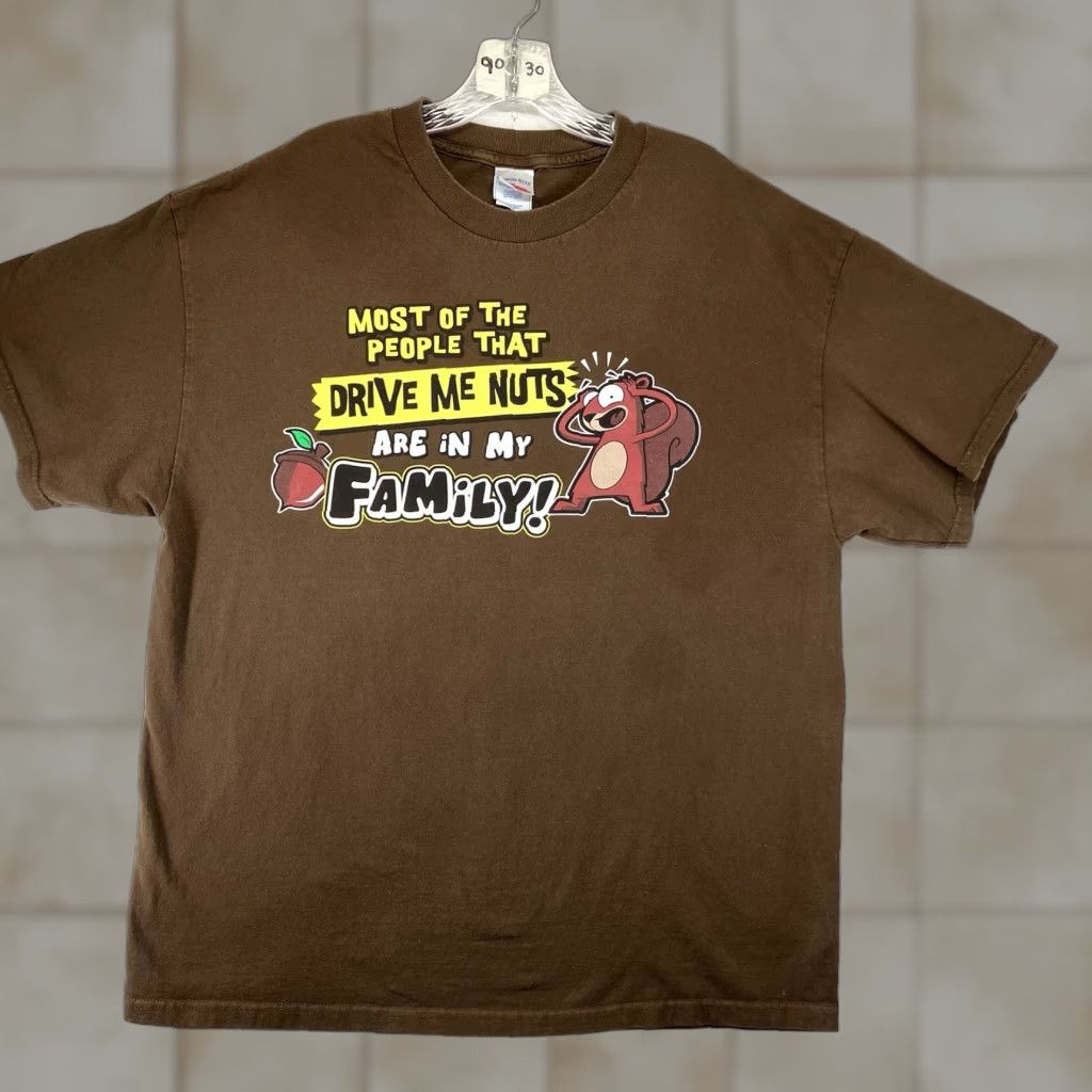Vintage VINTAGE Tennessee River Funny Squirrel Graphic T-Shirt Adult XL Brown Y2K Mens Size US XL / EU 56 / 4 - 1 Thumbnail