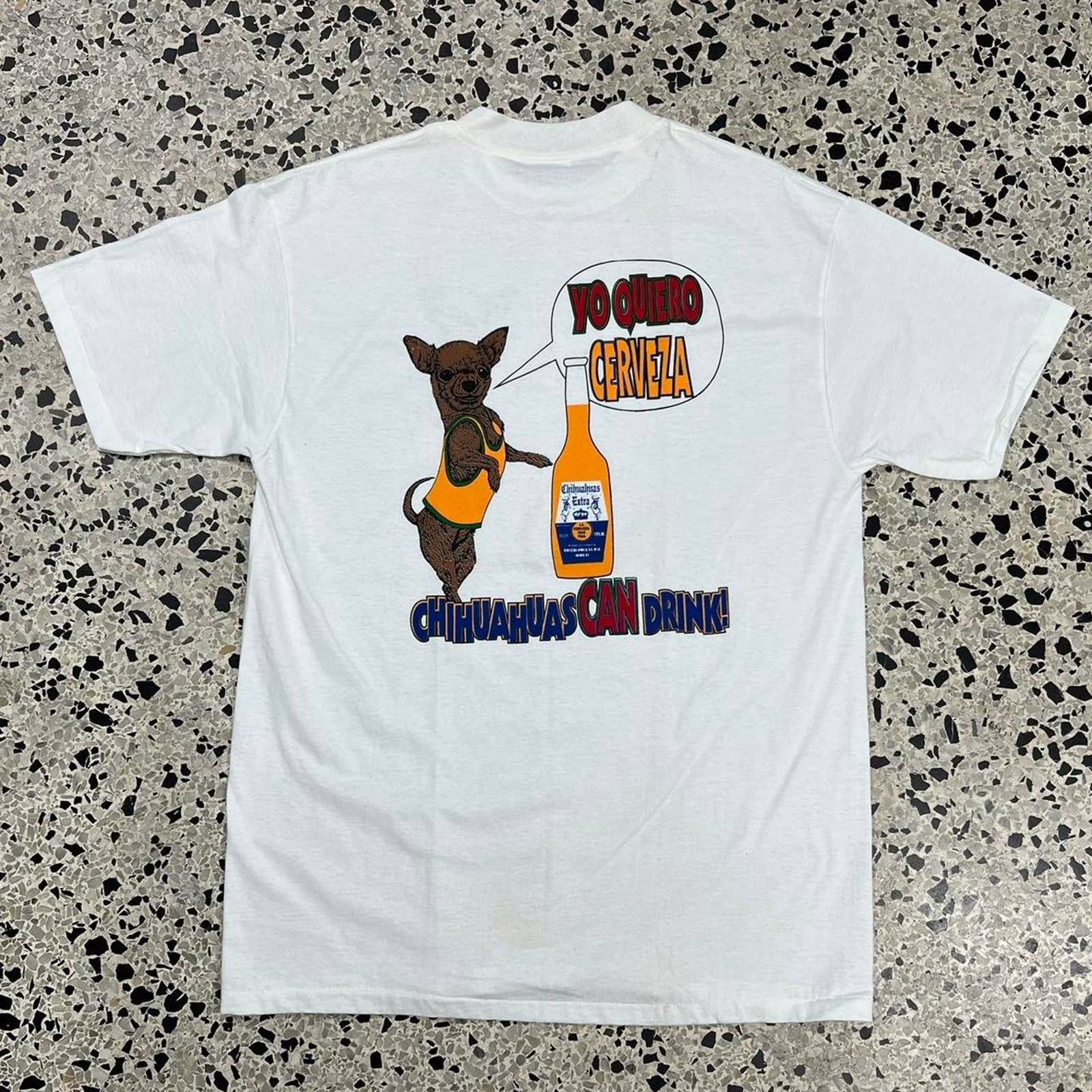 Japanese Brand × Vintage VINTAGE SINGLE STITCH YO QUIERO CERVEZA CHIHUAHUA BEER TEE Size US L / EU 52-54 / 3 - 1 Thumbnail