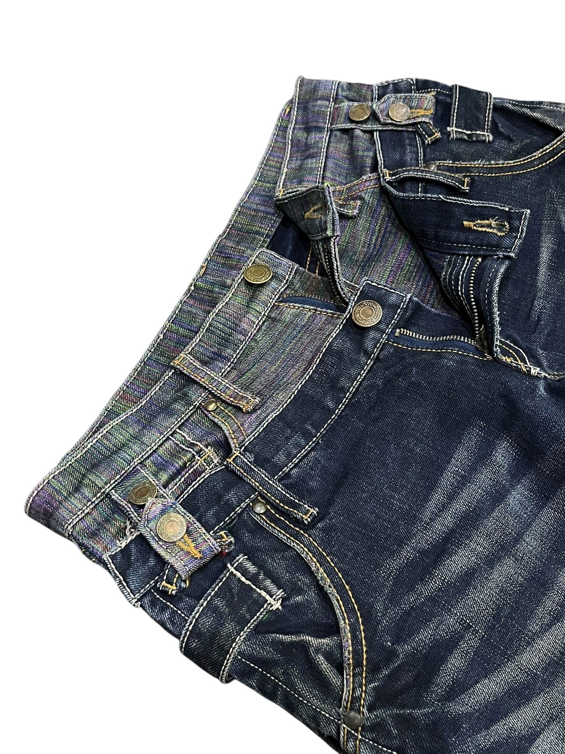 Real Japan Blues Gumu Int'l Grunge Hybrid Double Waist Jeans W31 Rare Size US 31 - 11 Thumbnail
