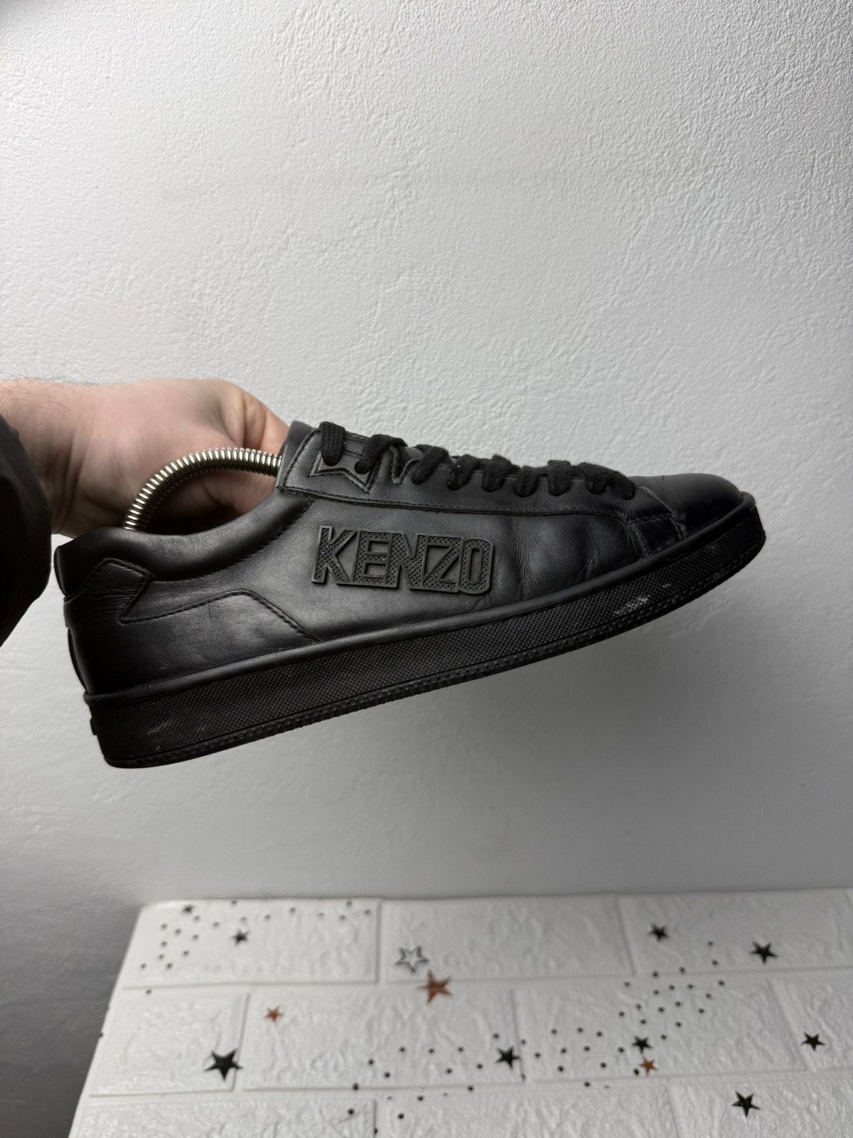Kenzo KENZO Tennix US8 UK7 EUR41 sneakers casual leather black Size US 8 / EU 41 - 1 Thumbnail