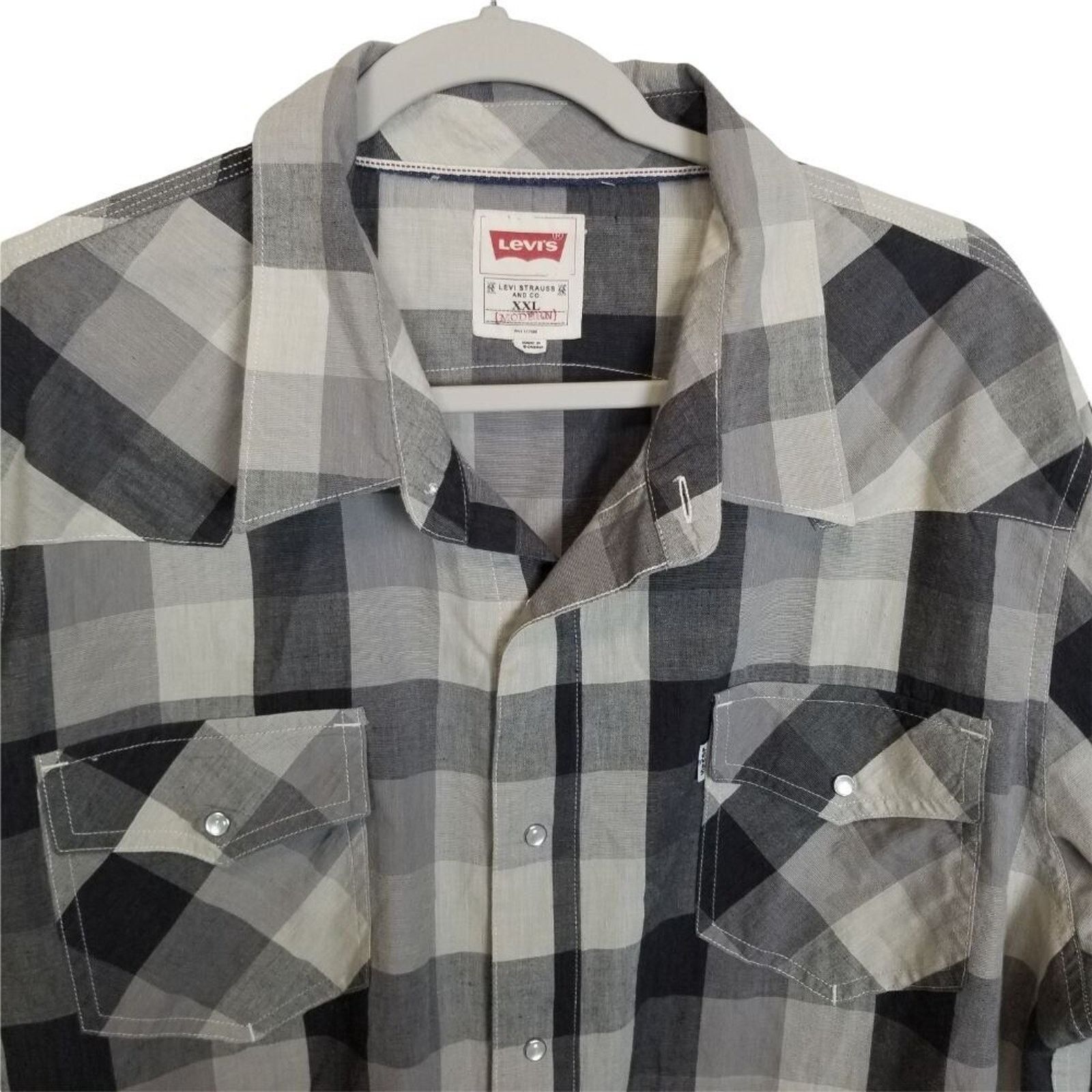 Levi's Levis Mens Check Western Shirt Pearl Snap Size XXL Cowboy Size US XXL / EU 58 / 5 - 2 Thumbnail