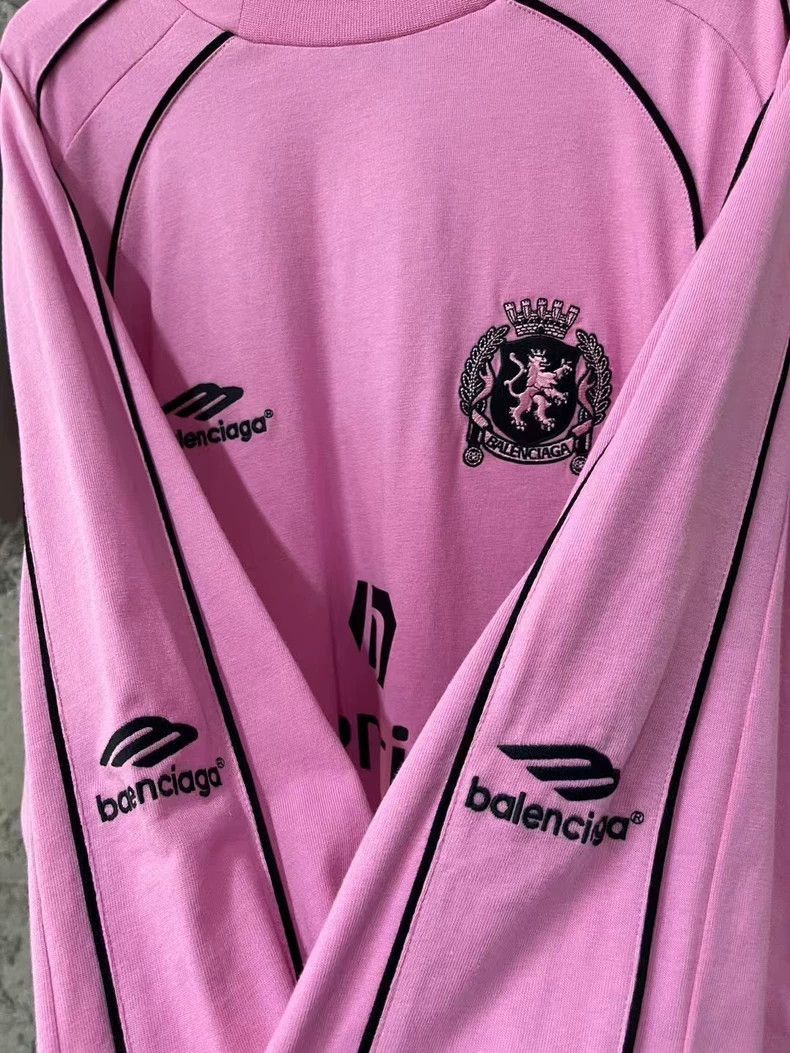 Balenciaga Balenciaga Long Sleeve Pink Soccer Jersey-2506 Size US M / EU 48-50 / 2 - 5 Thumbnail