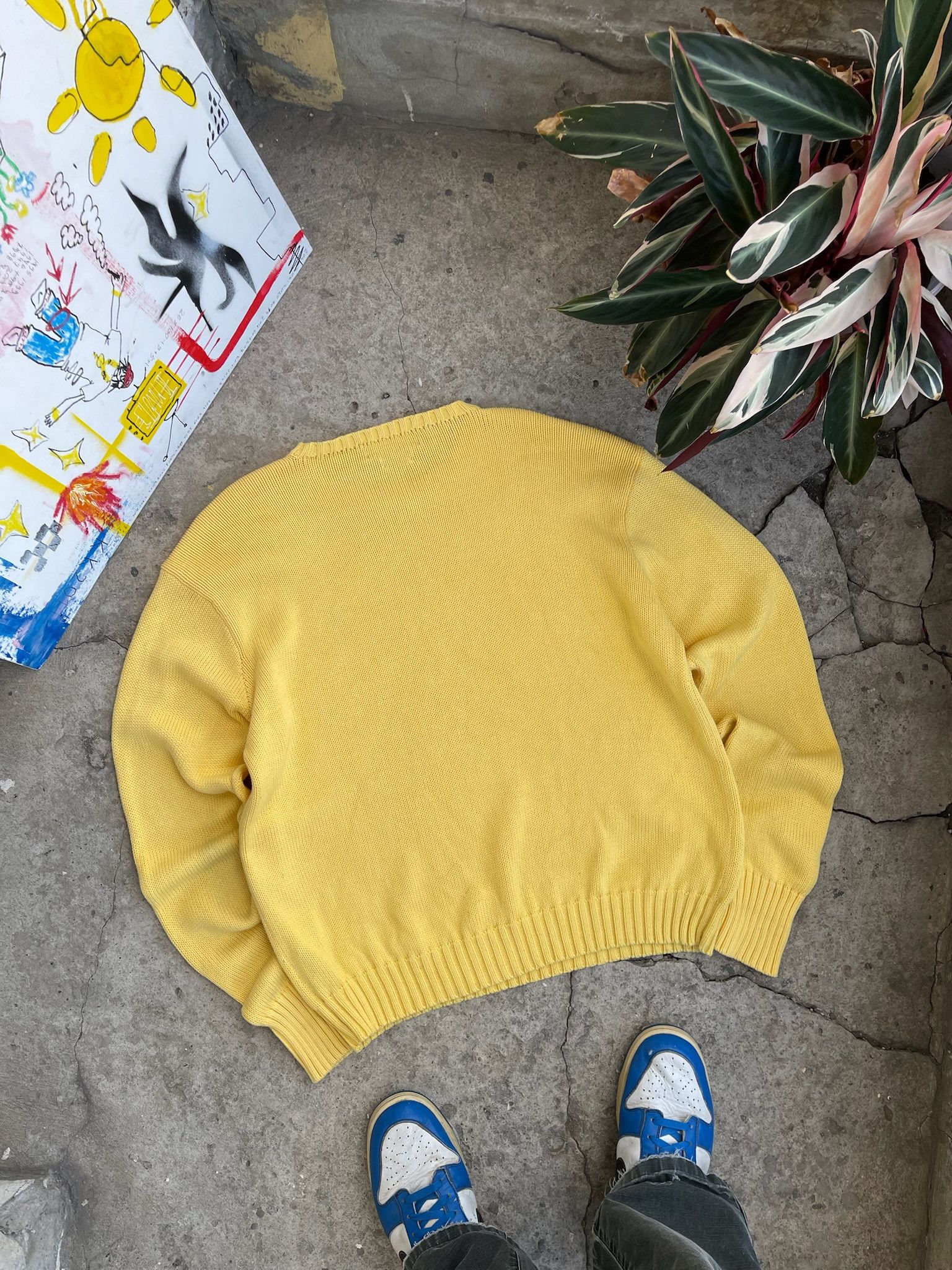 Polo Ralph Lauren Vintage Polo Ralph Lauren Yellow Knit Sweater Size US XL / EU 56 / 4 - 13 Thumbnail