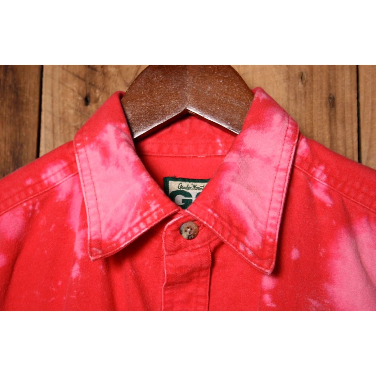 Pinko VINTAGE Gander Mountain Shirt Chamois Tie-Dye Button-Up Sz. S Pink, Long Sleeve, Cotton, Men, Gander Mountain Guide Series, 90s Size US S / EU 44-46 / 1 - 2 Thumbnail