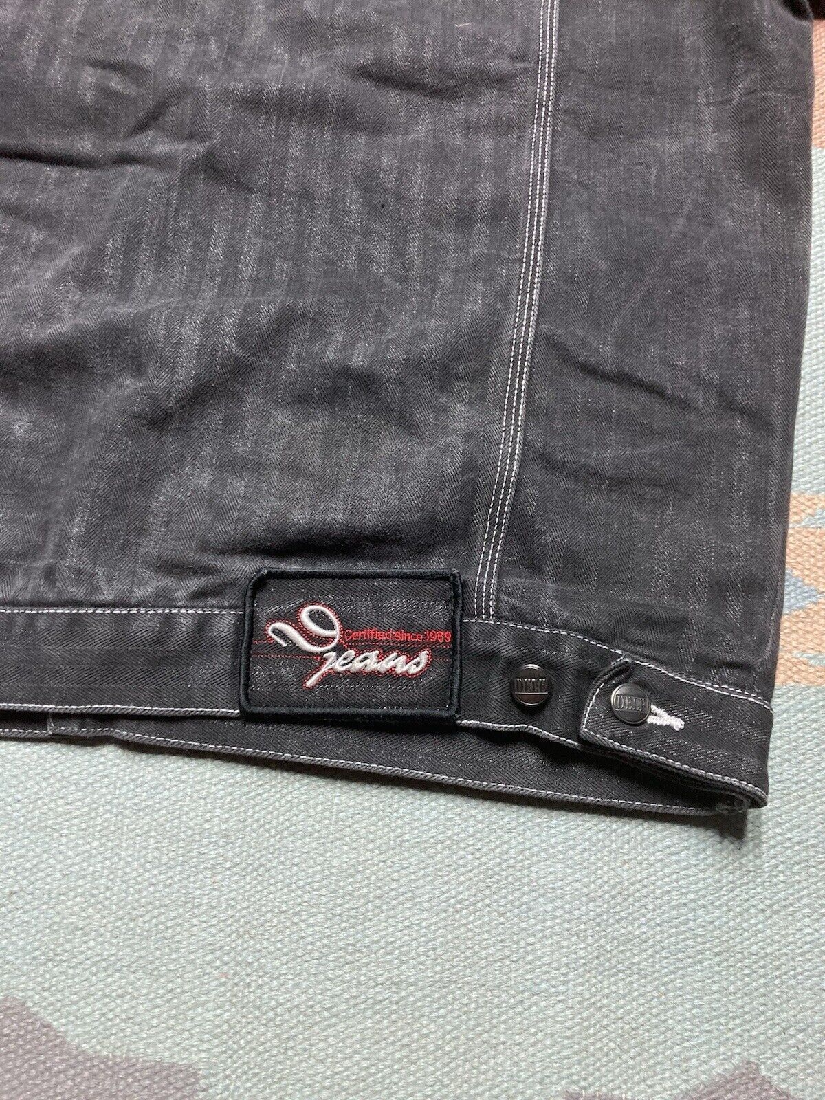 Southpole × Vintage y2k denim trucker jacket delf black goth skater men’s large Size US L / EU 52-54 / 3 - 6 Thumbnail