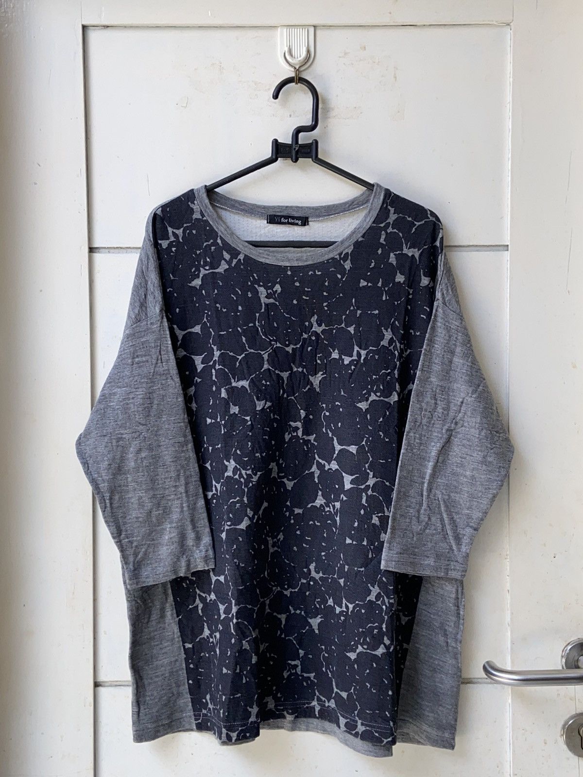 image of Yohji Yamamoto x YS Y’S For Living Grey Long Sleeve T-Shirt, Men's (Size XL)
