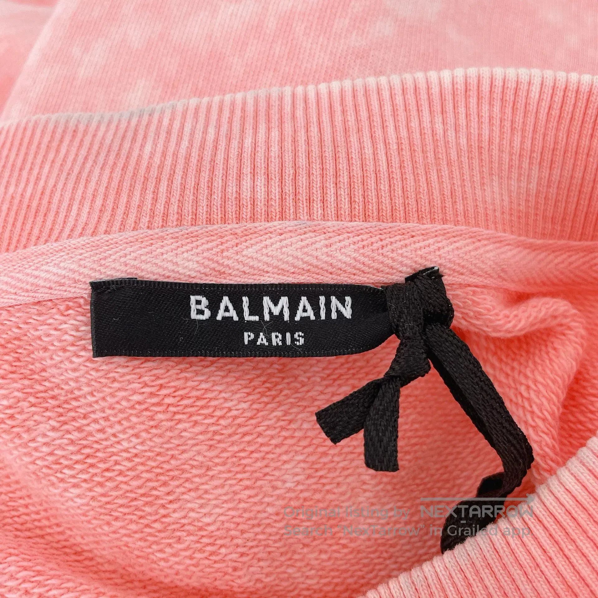 Balmain Balmain Pink Vintage Crewneck Sweatshirt. Size XS / US 0-2 / IT 36-38 - 7 Thumbnail