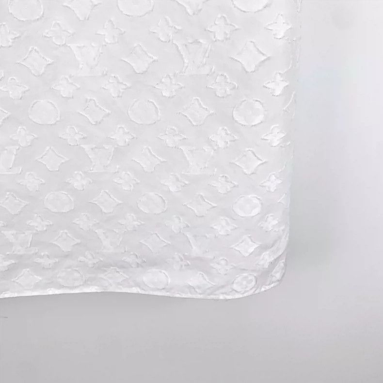 Louis Vuitton Louis Vuitton White logo jacquard full-print cotton lace s Size XS / US 0-2 / IT 36-38 - 4 Thumbnail