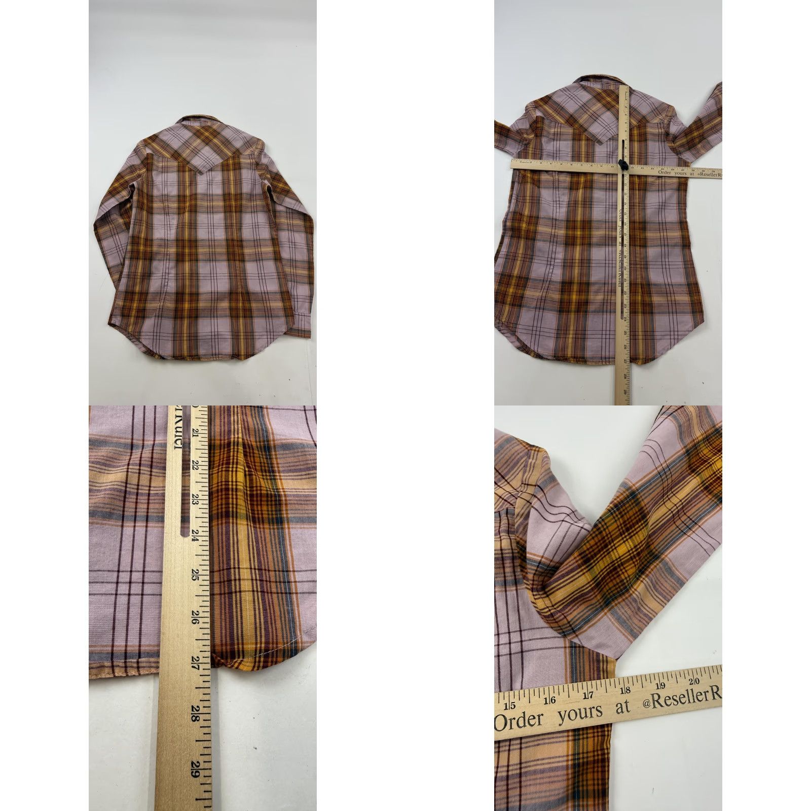 Wrangler Wrangler Shirt Womens XS Multicolor Plaid Western Snap Front Long Sleeve Size XS / US 0-2 / IT 36-38 - 8 Thumbnail