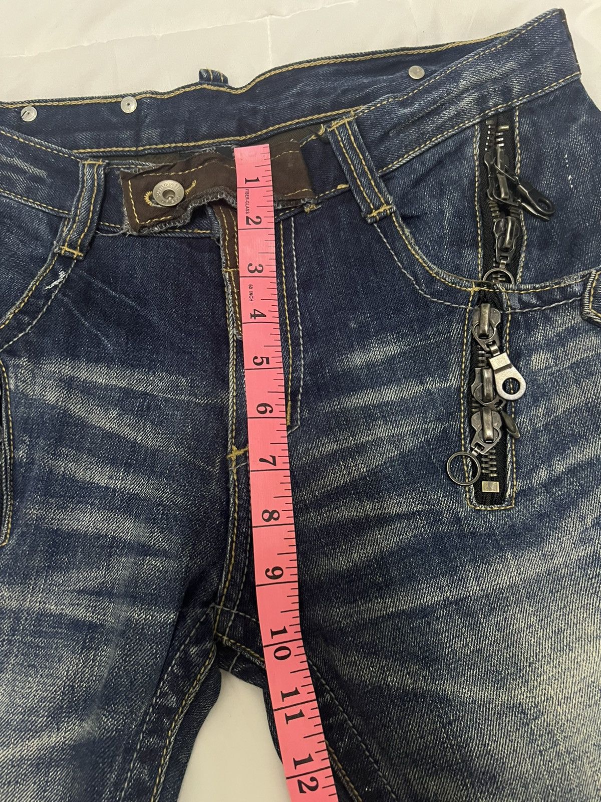 14th Addiction × Japanese Brand × semanticdesign SEMANTIC DESIGN DENIM FLARE JEANS LEATHER TRIMMED Size US 33 - 21 Thumbnail