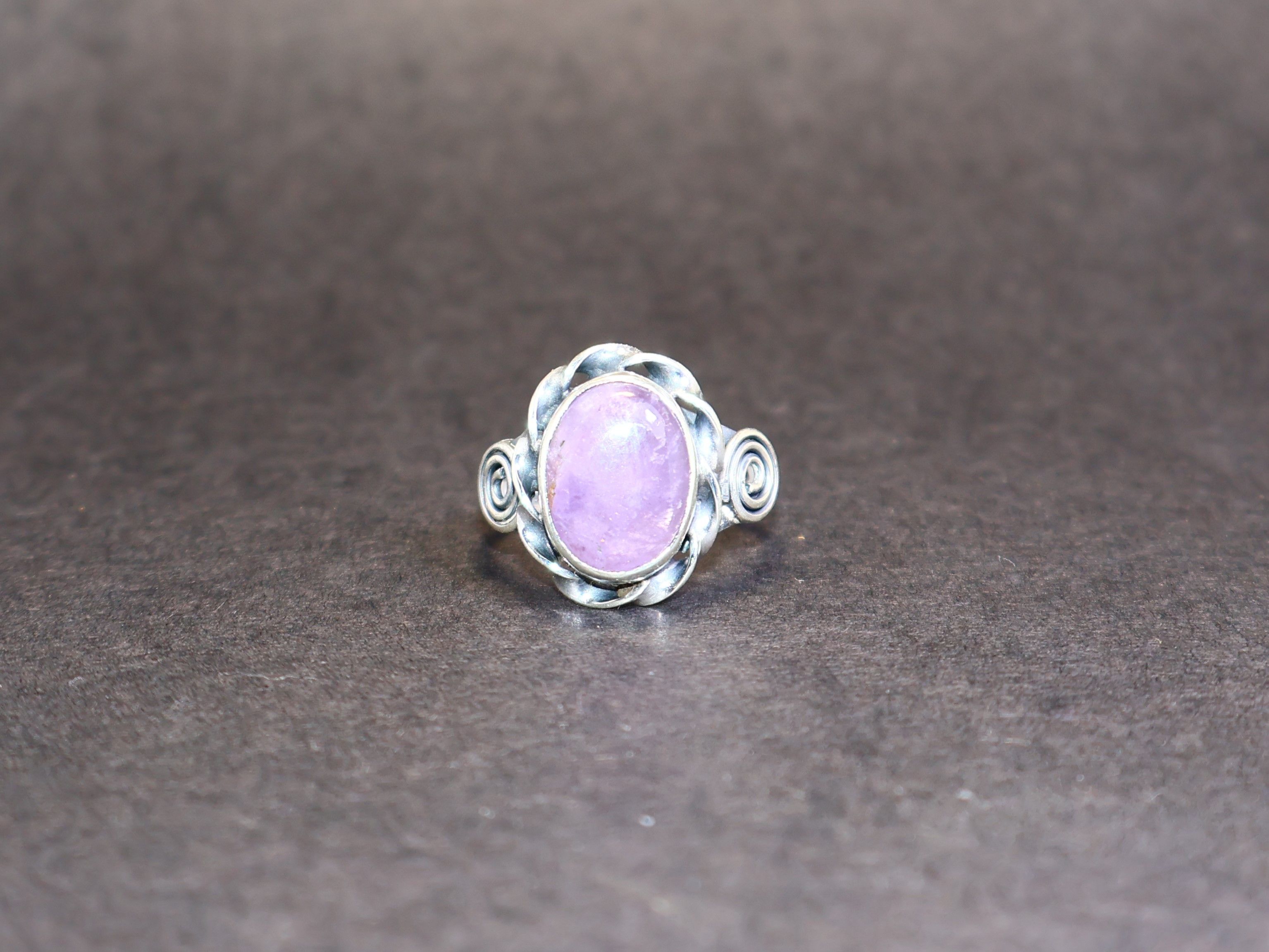 Handmade Amethyst Gemstone Ring, Sterling Silver Ring, Handmade Ring, Size ONE SIZE - 1 Thumbnail